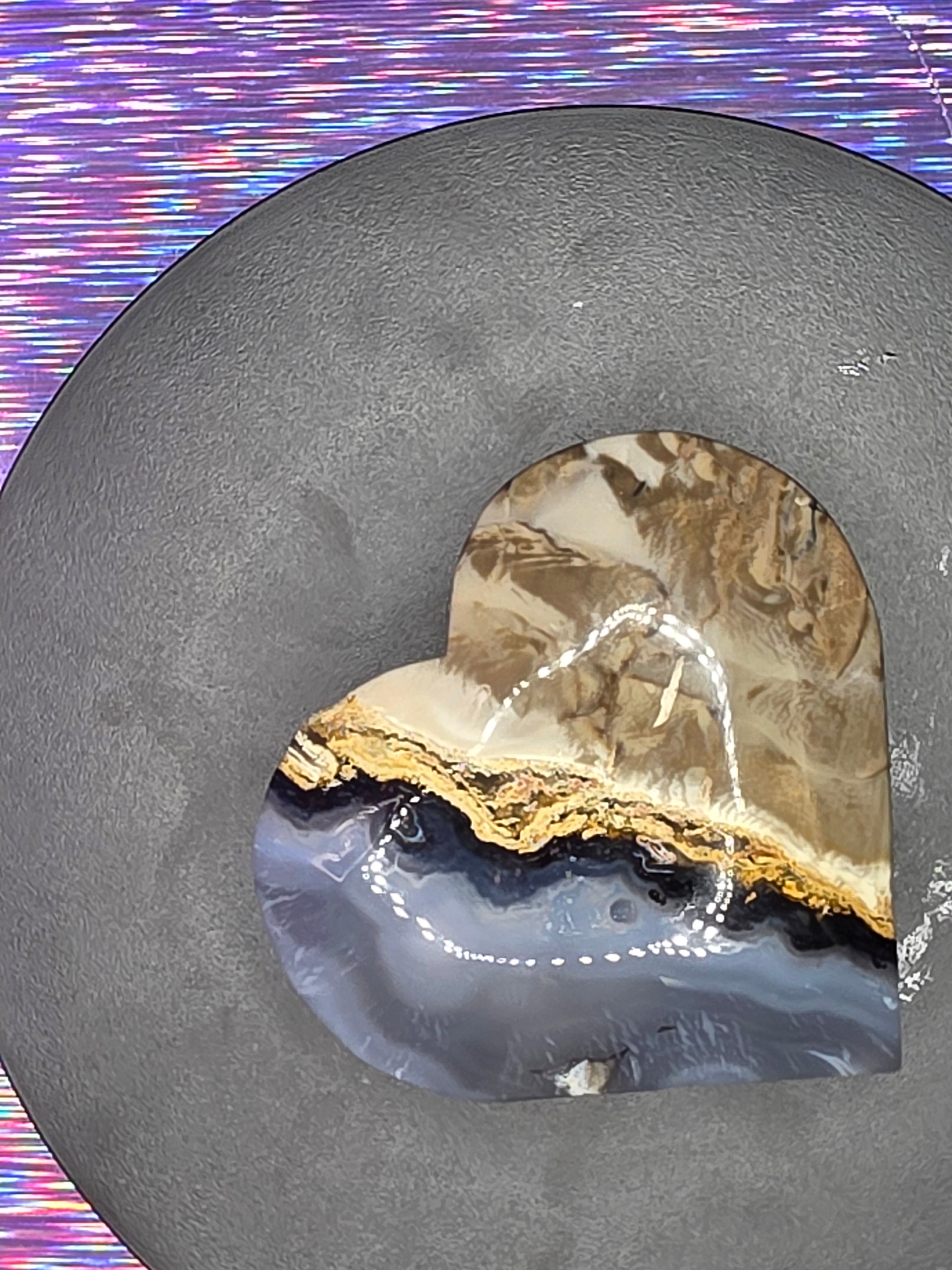 Mini Volcano Agate Heart