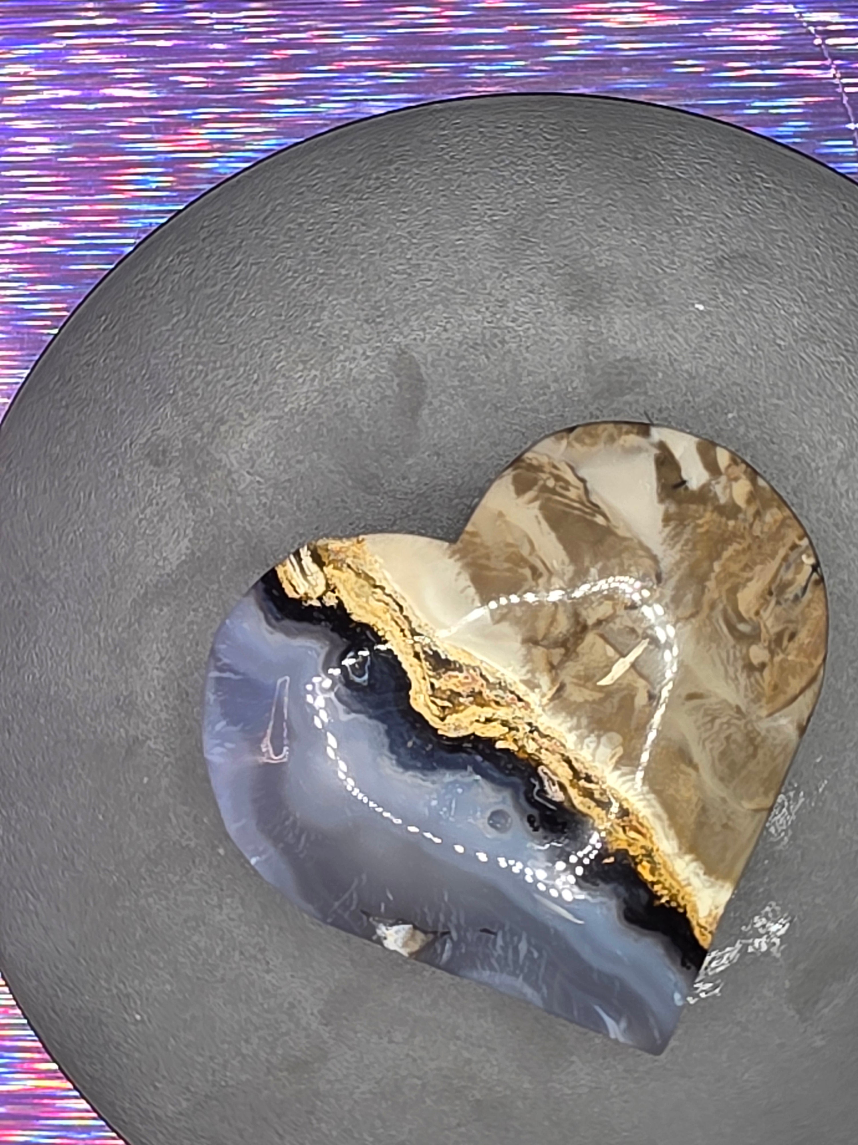 Mini Volcano Agate Heart