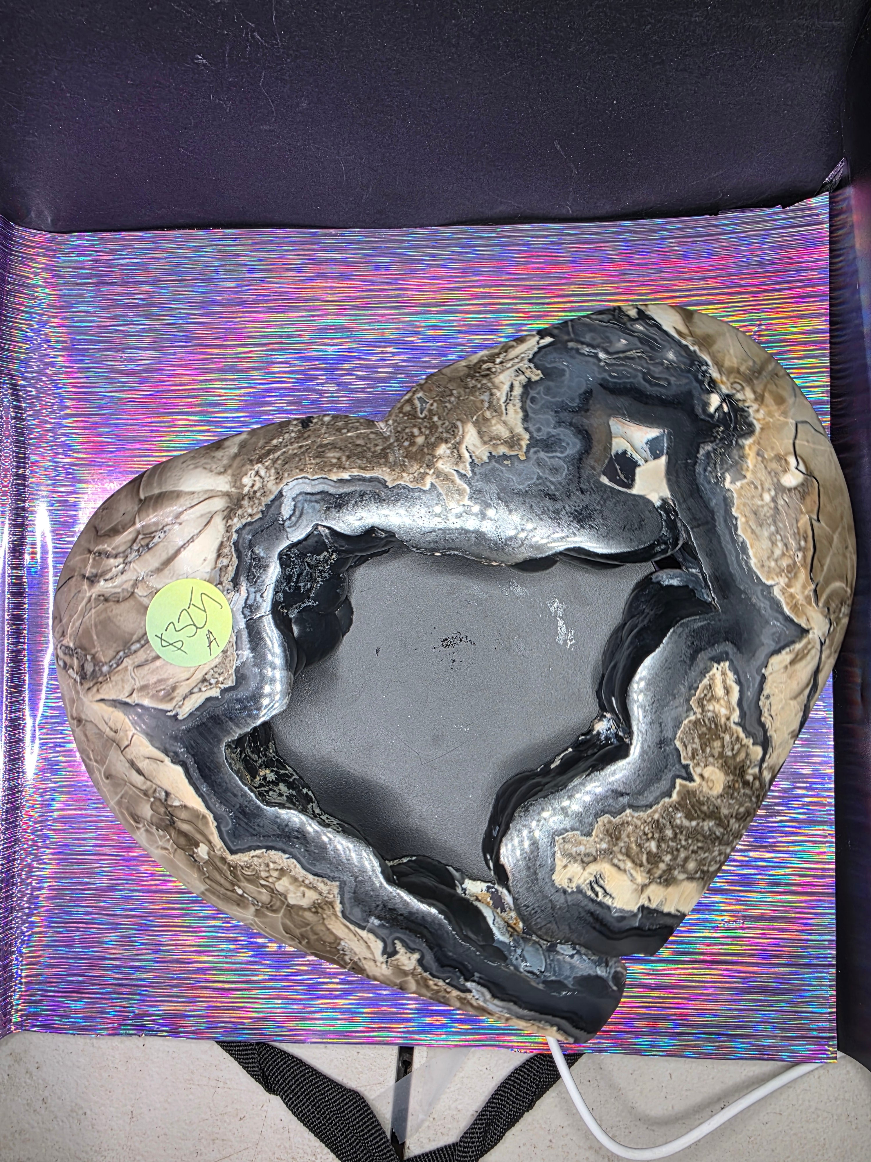 Huge Statement Volcano Agate Heart A