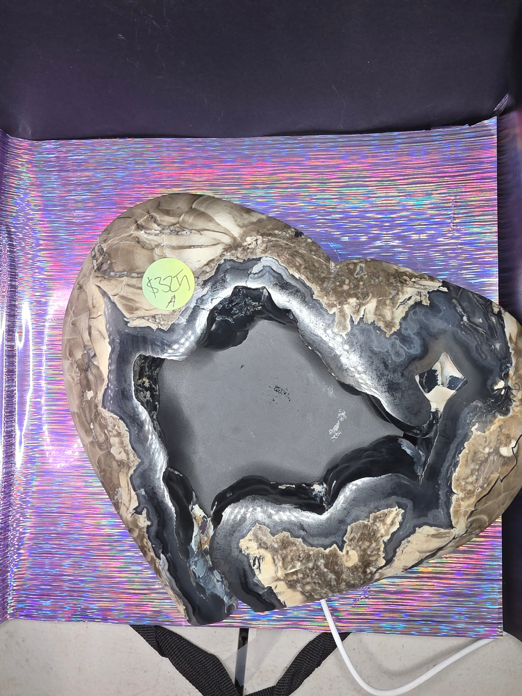 Huge Statement Volcano Agate Heart A