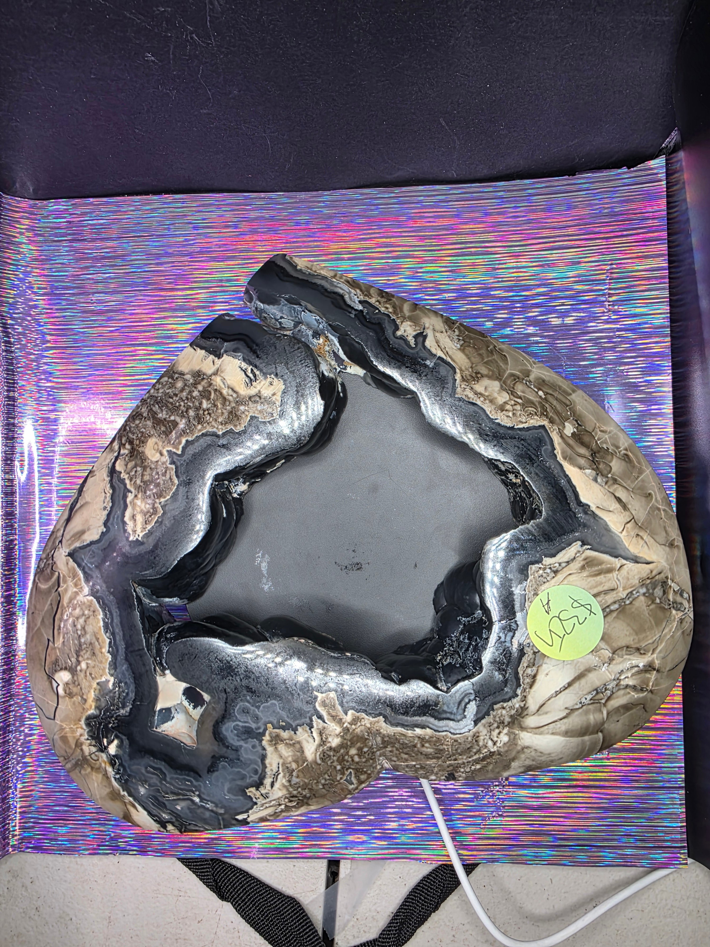 Huge Statement Volcano Agate Heart A