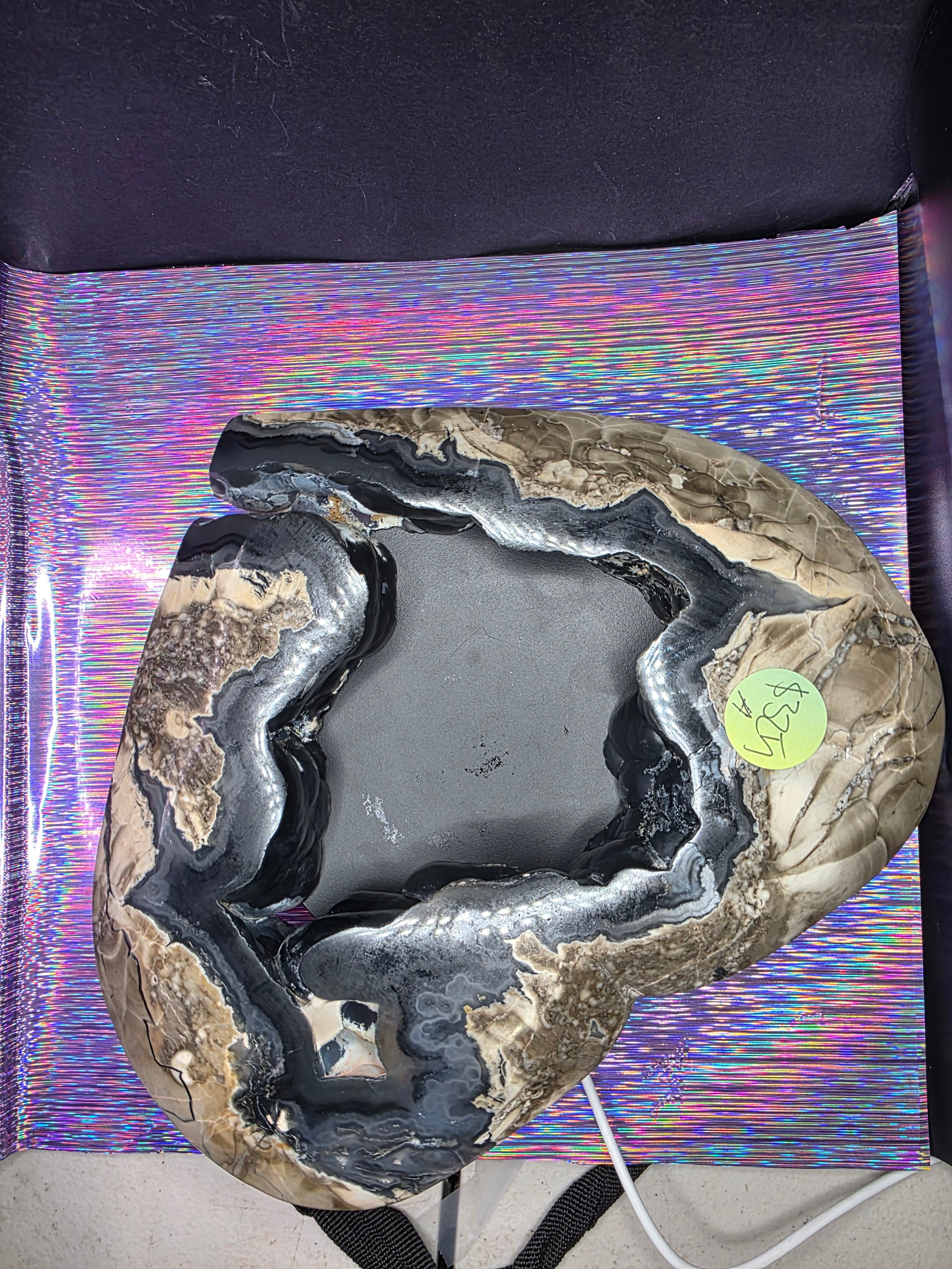 Huge Statement Volcano Agate Heart A