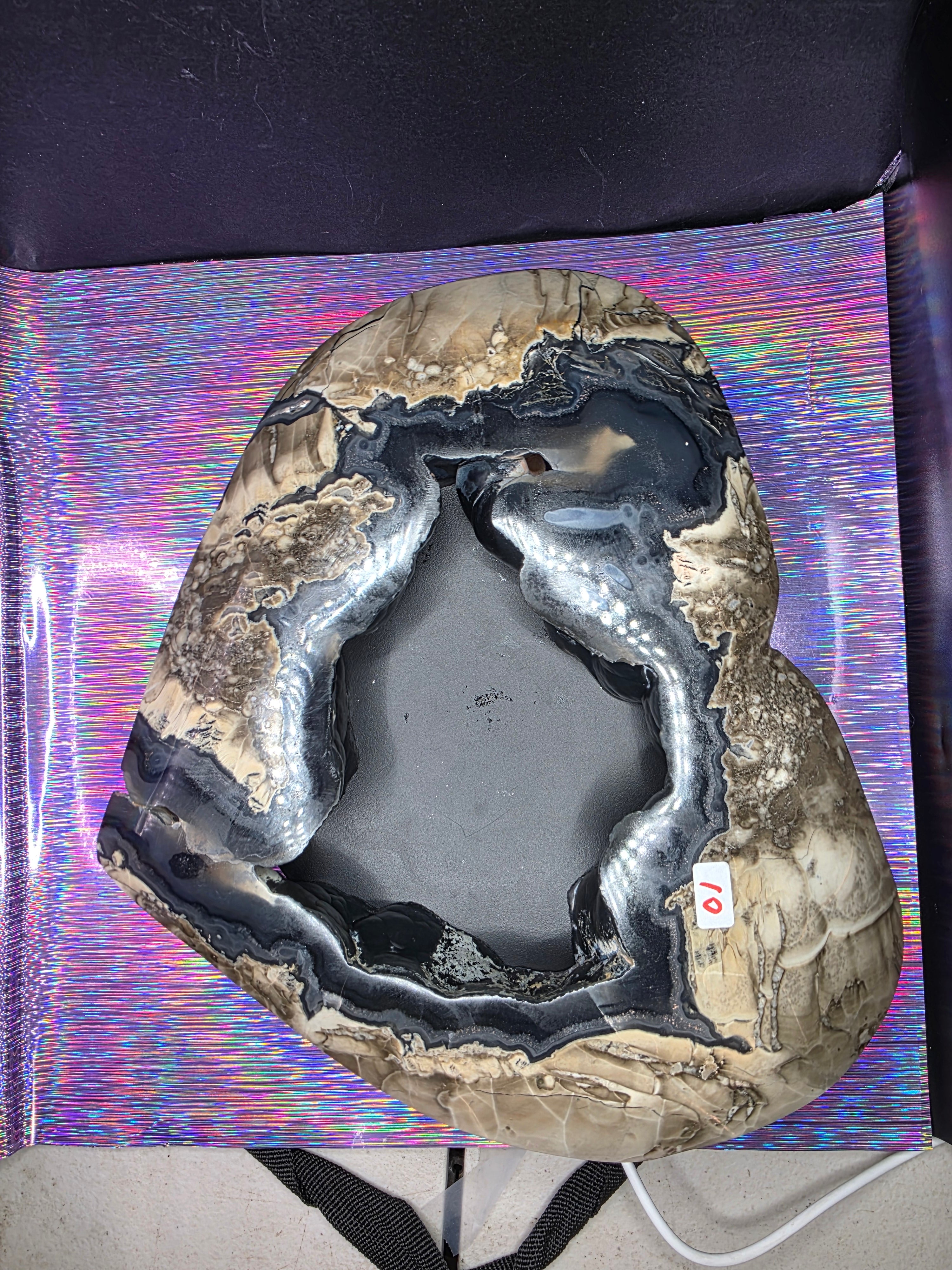 Huge Statement Volcano Agate Heart A