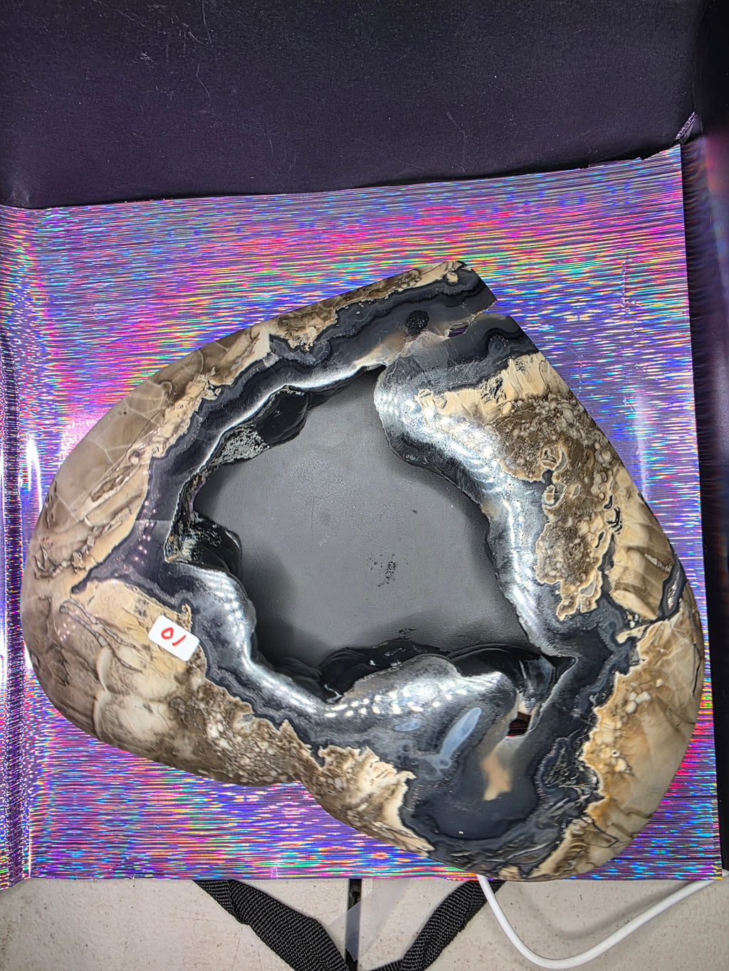 Huge Statement Volcano Agate Heart A