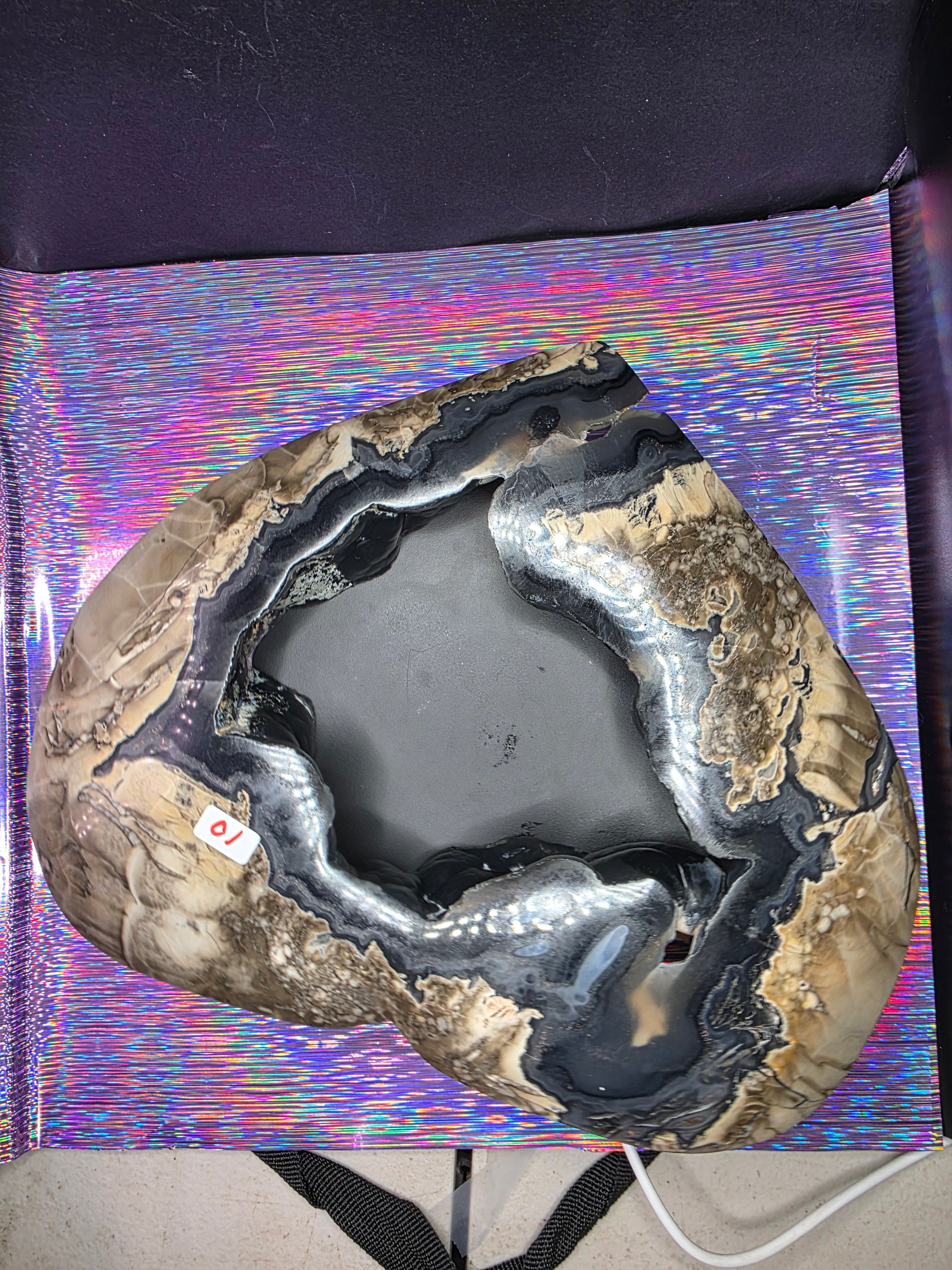 Huge Statement Volcano Agate Heart A