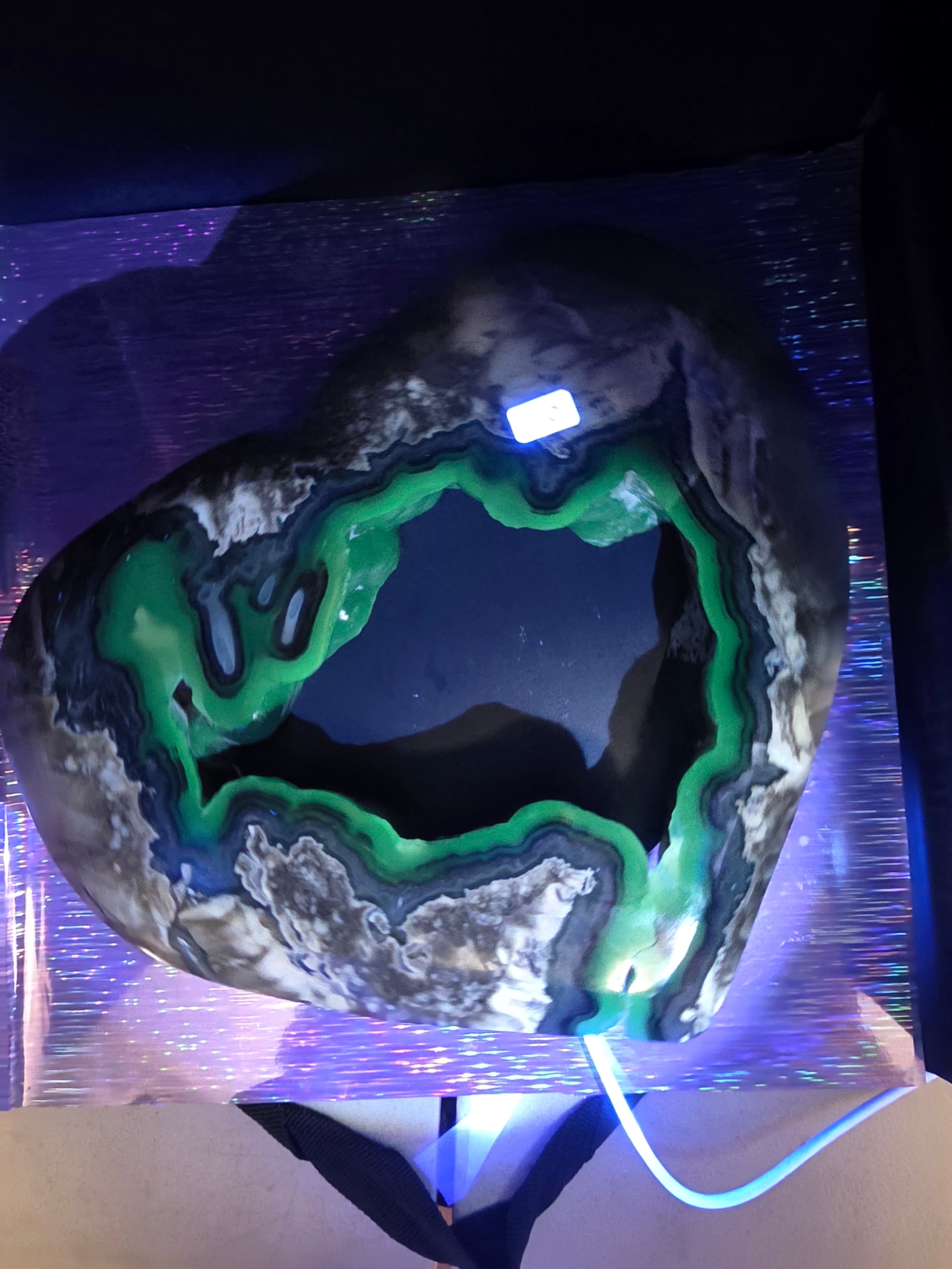 Huge Statement Volcano Agate Heart A