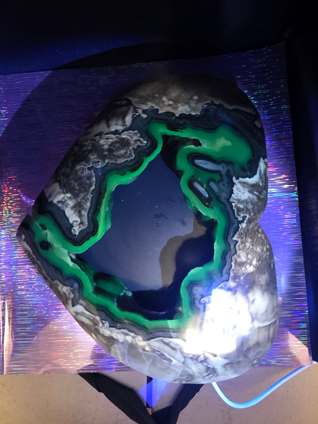 Huge Statement Volcano Agate Heart A