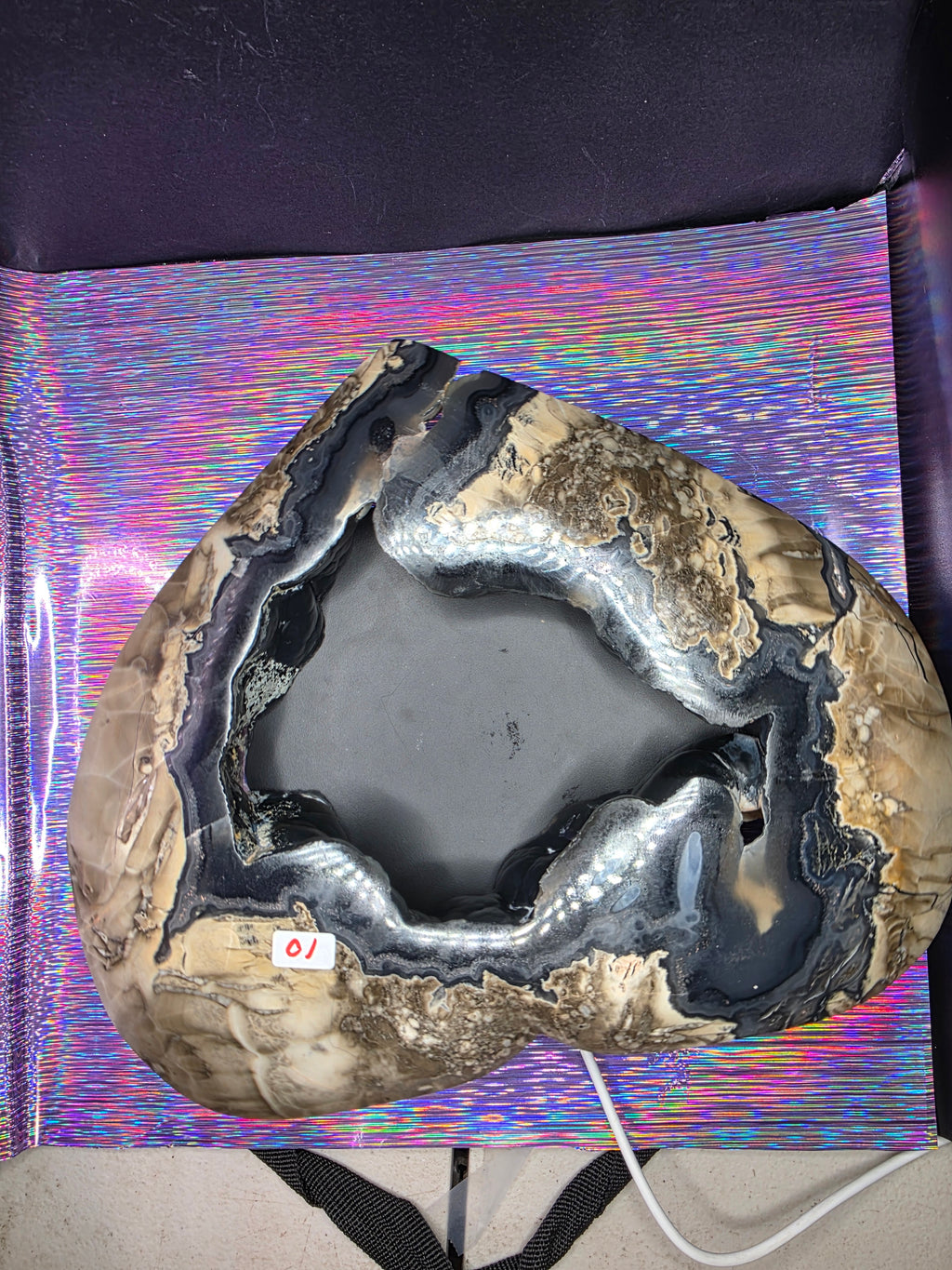 Huge Statement Volcano Agate Heart A