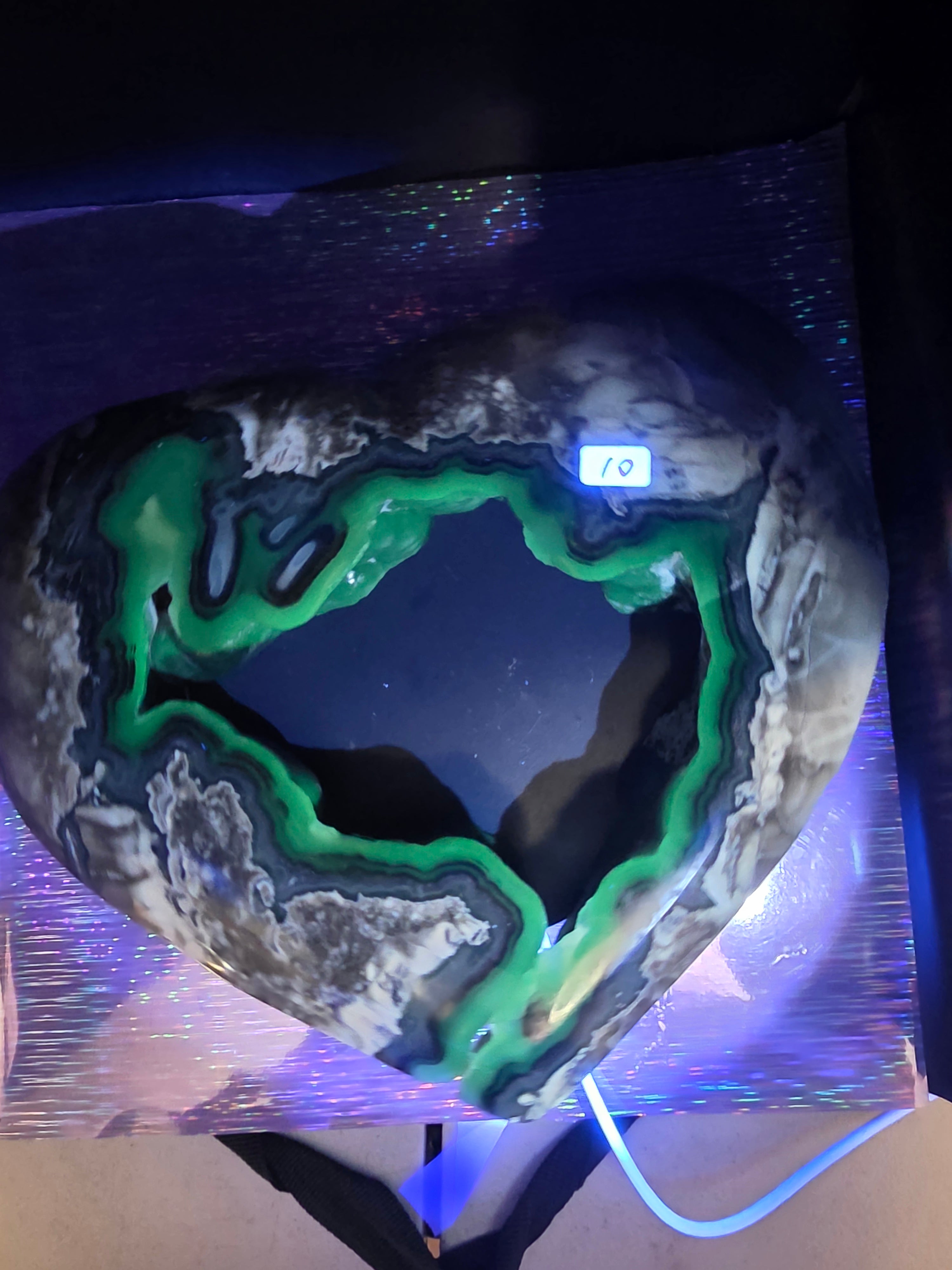 Huge Statement Volcano Agate Heart A