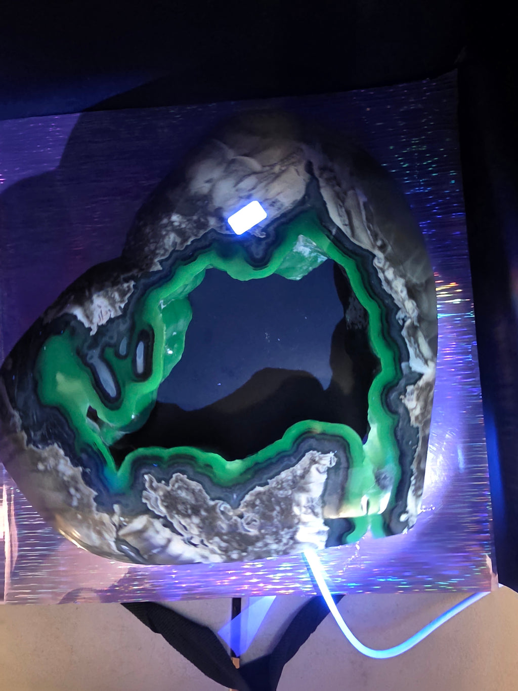 Huge Statement Volcano Agate Heart A