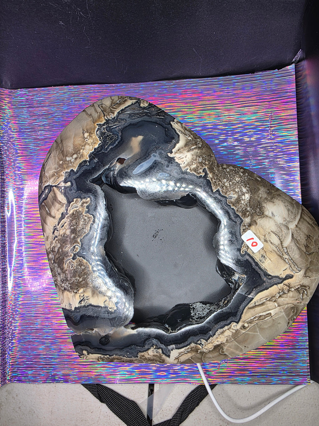Huge Statement Volcano Agate Heart A