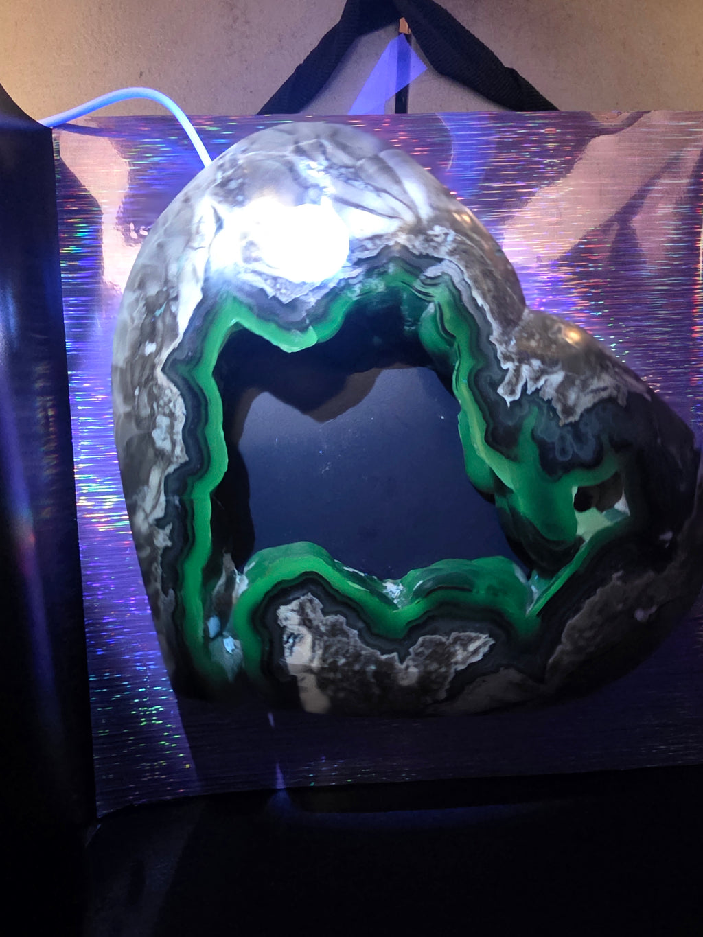 Huge Statement Volcano Agate Heart A