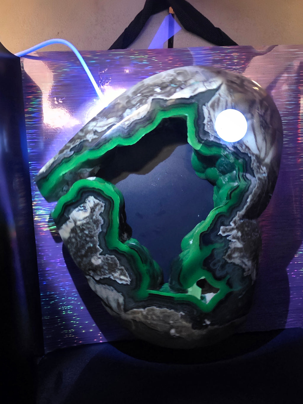 Huge Statement Volcano Agate Heart A
