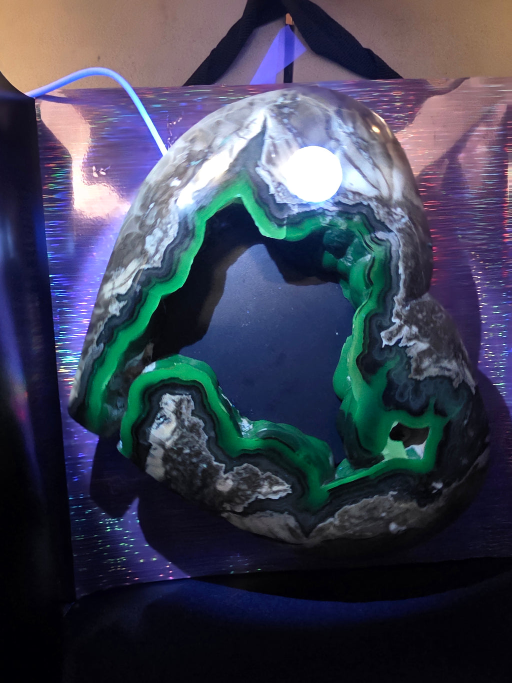 Huge Statement Volcano Agate Heart A