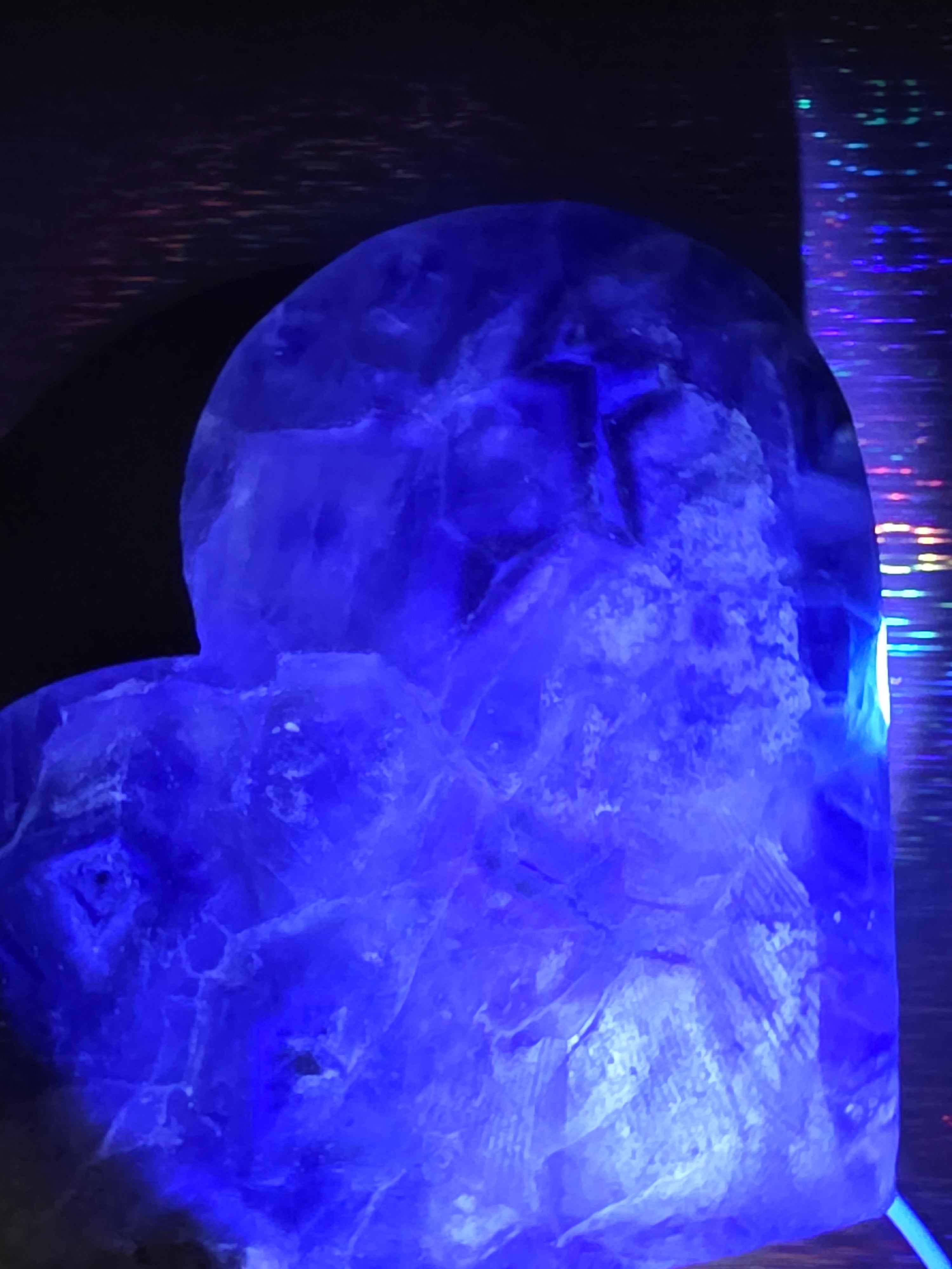 Large Half Polished / Half Raw Fluorite Heart
