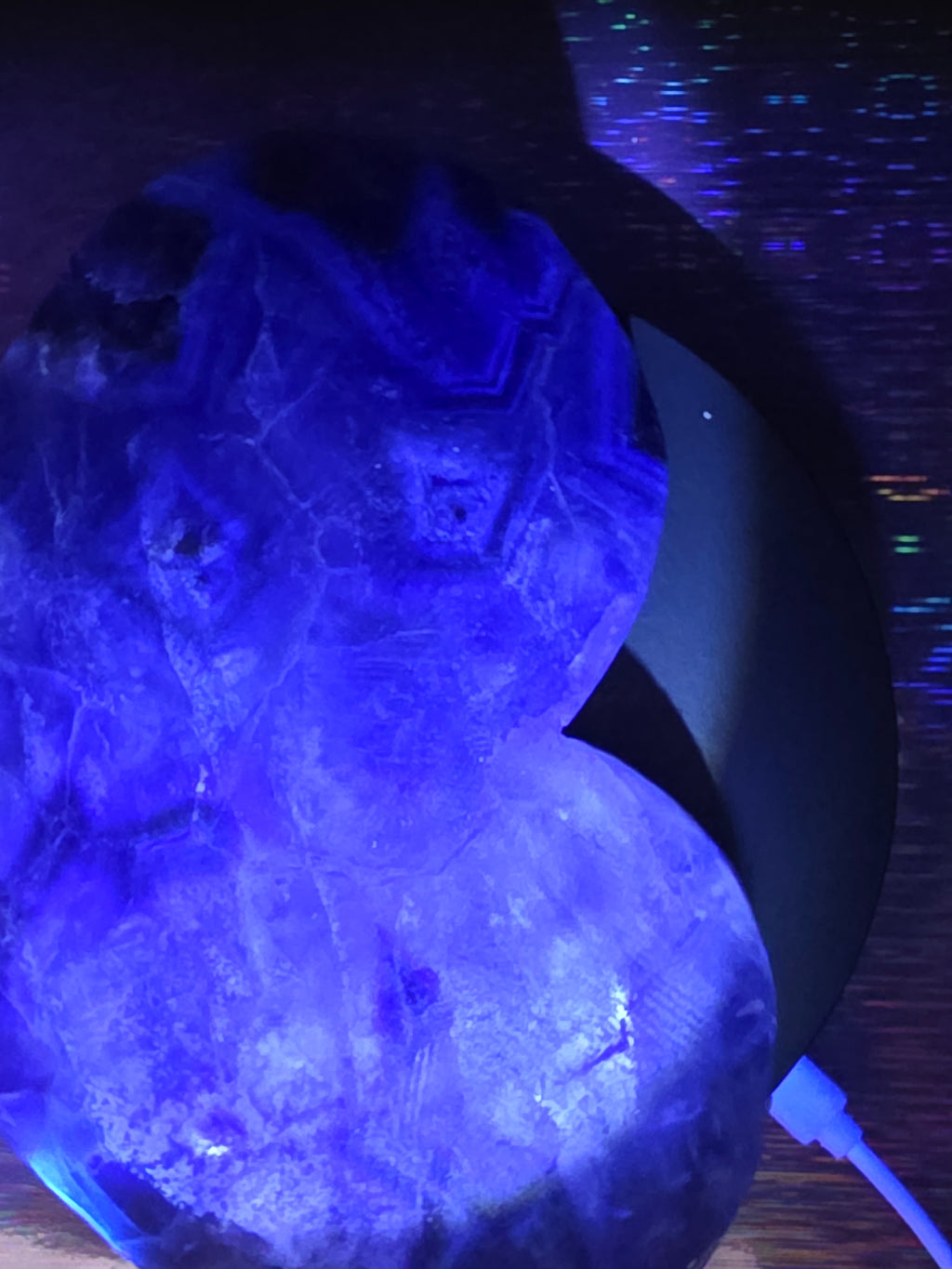 Large Half Polished / Half Raw Fluorite Heart