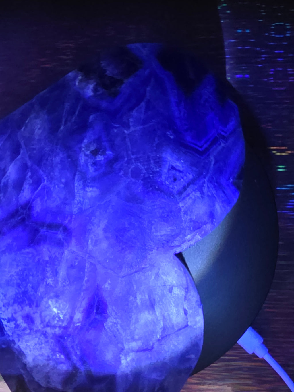Large Half Polished / Half Raw Fluorite Heart