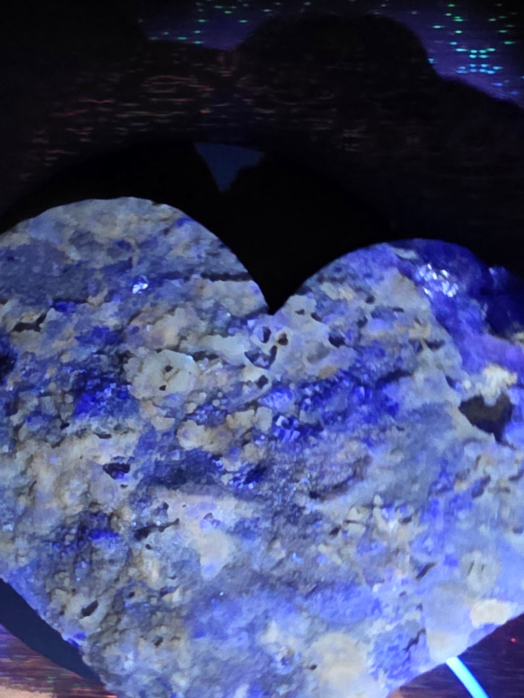 Large Half Polished / Half Raw Fluorite Heart