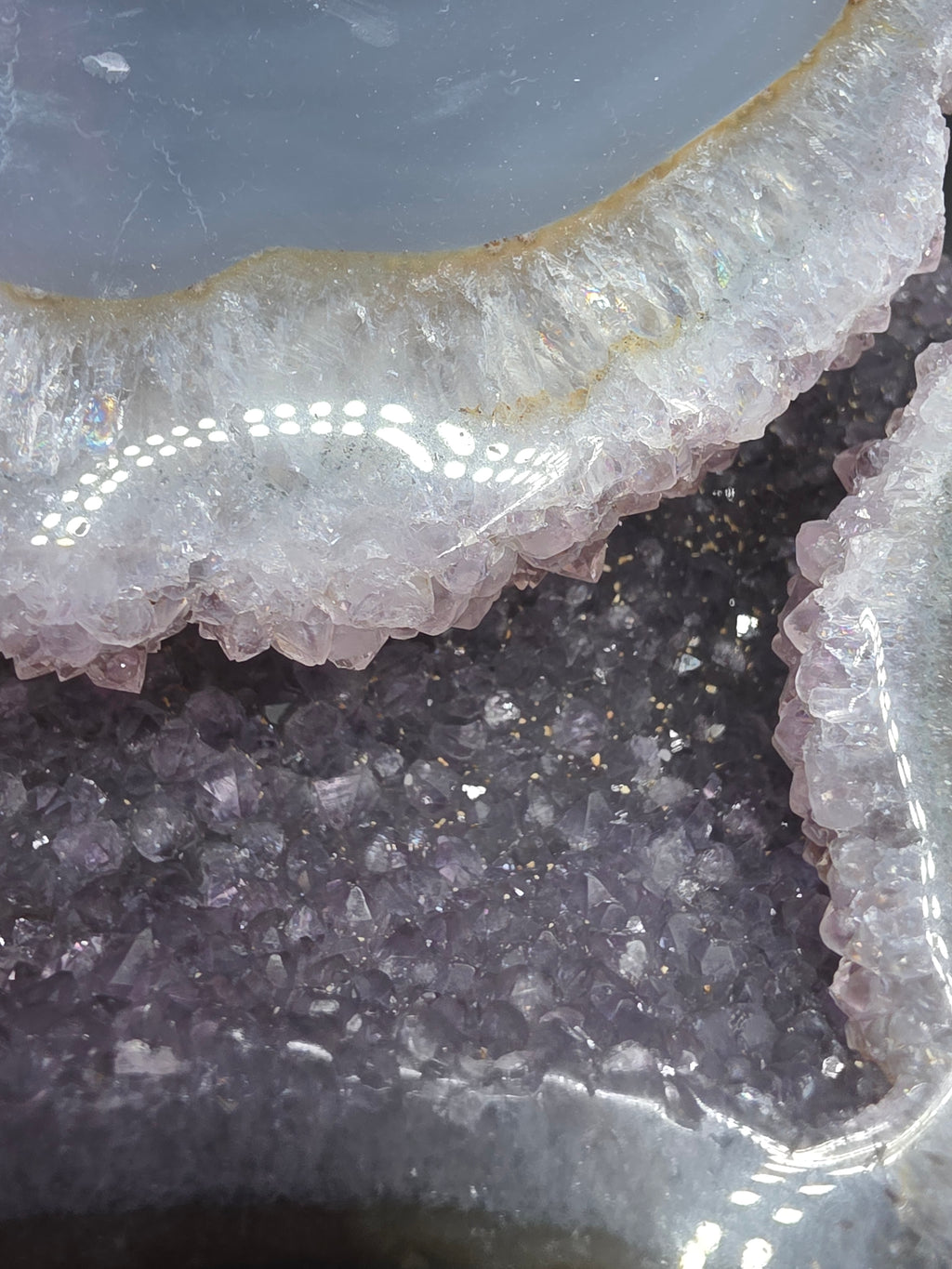 Huge Amethyst Agate Heart with Stand