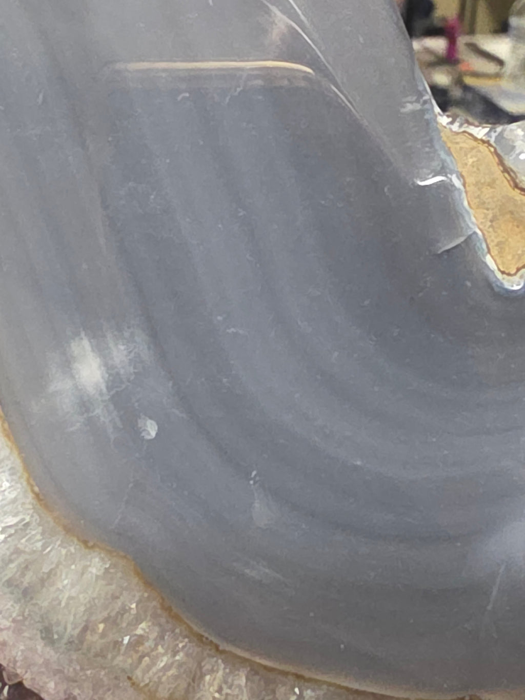 Huge Amethyst Agate Heart with Stand