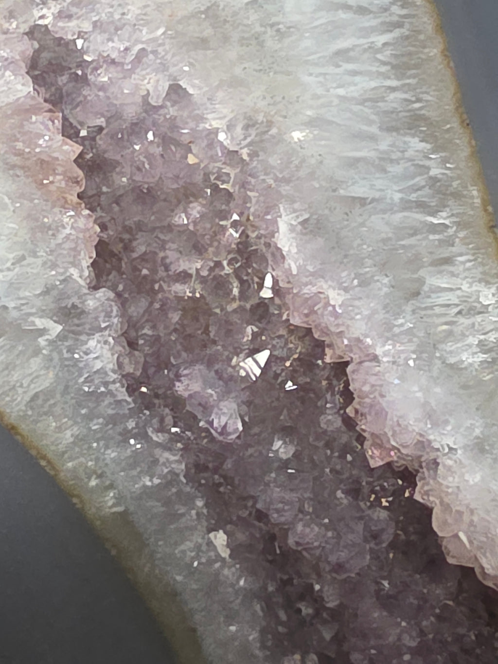 Huge Amethyst Agate Heart with Stand