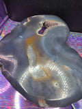 Huge Amethyst Agate Heart with Stand