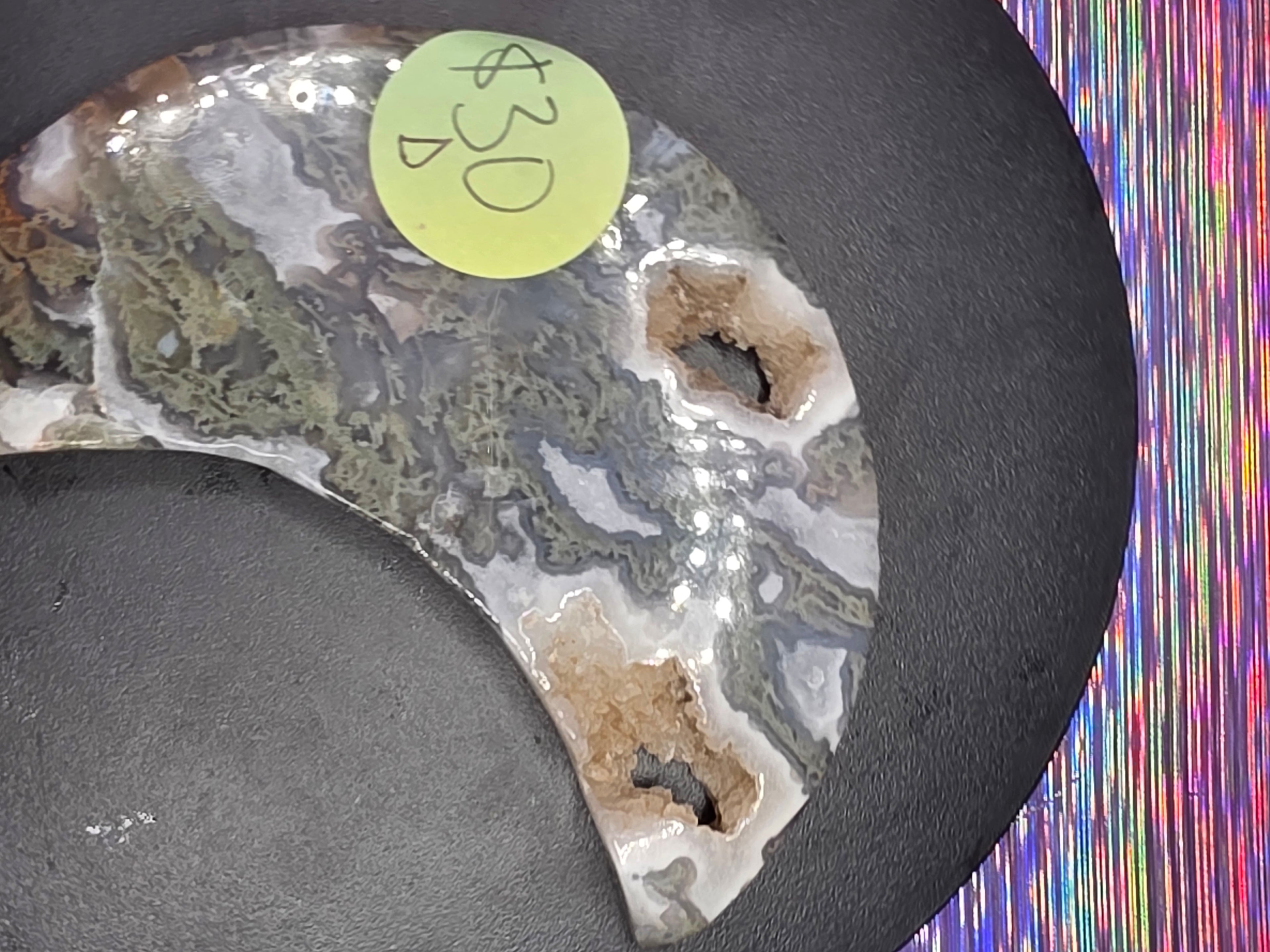 Moss Agate Moon D