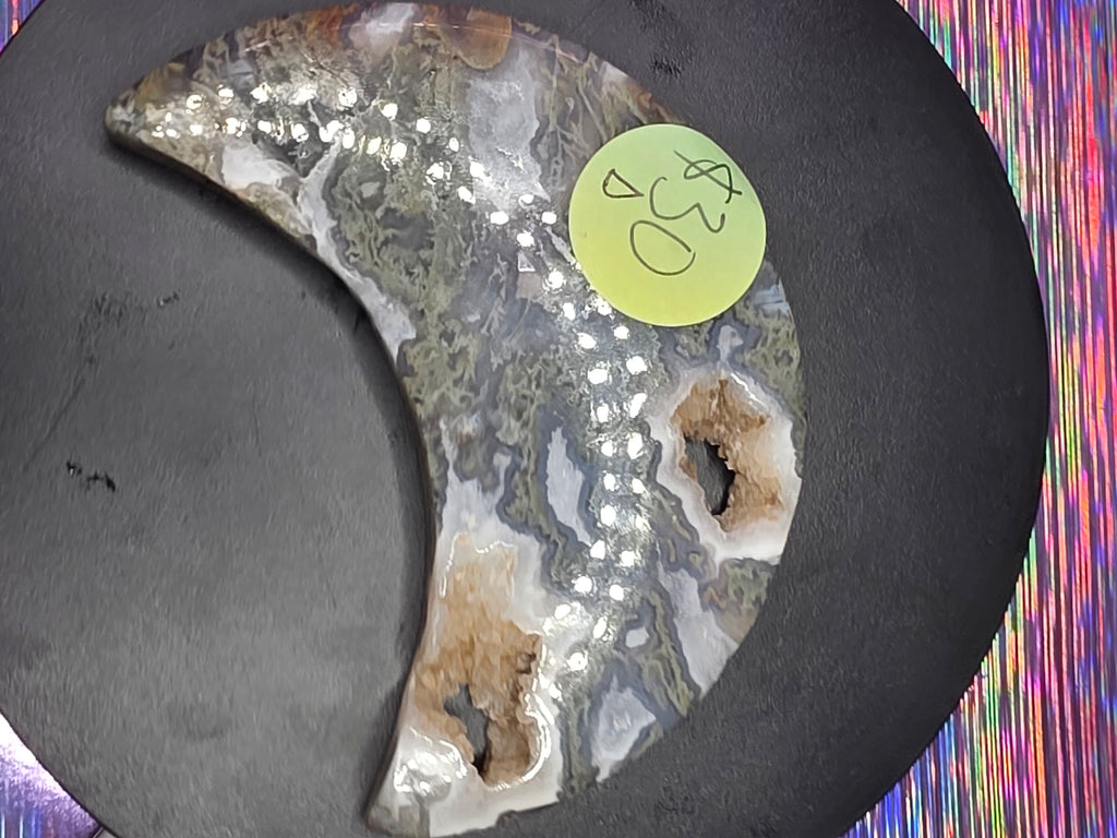 Moss Agate Moon D