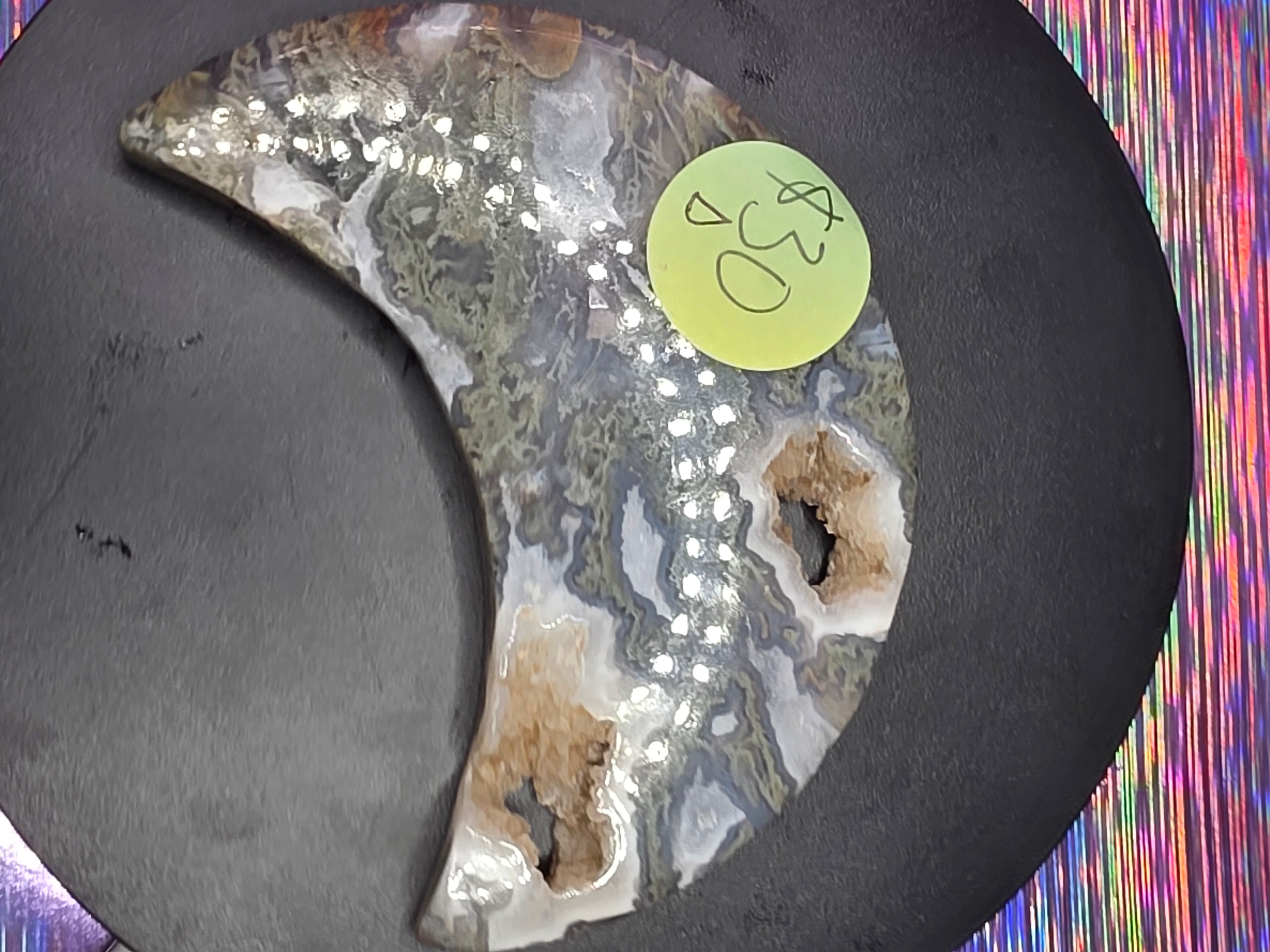 Moss Agate Moon D
