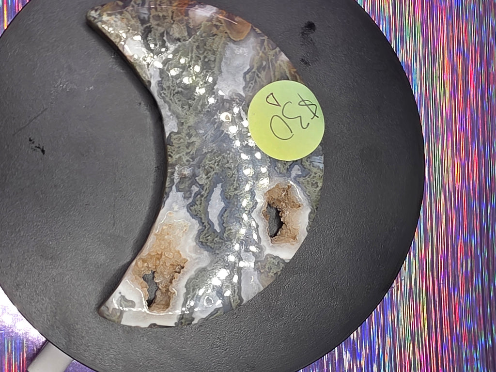 Moss Agate Moon D
