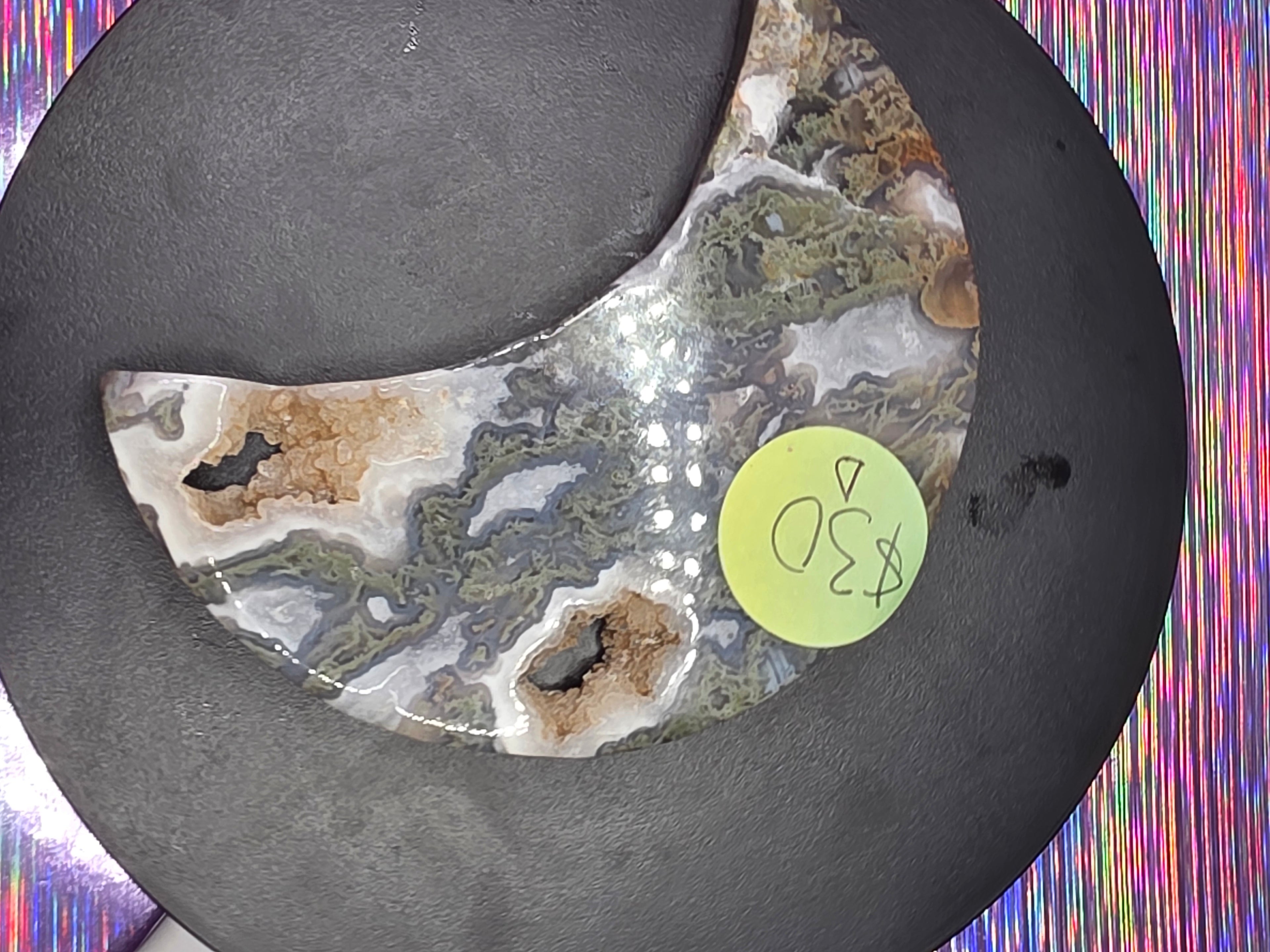 Moss Agate Moon D
