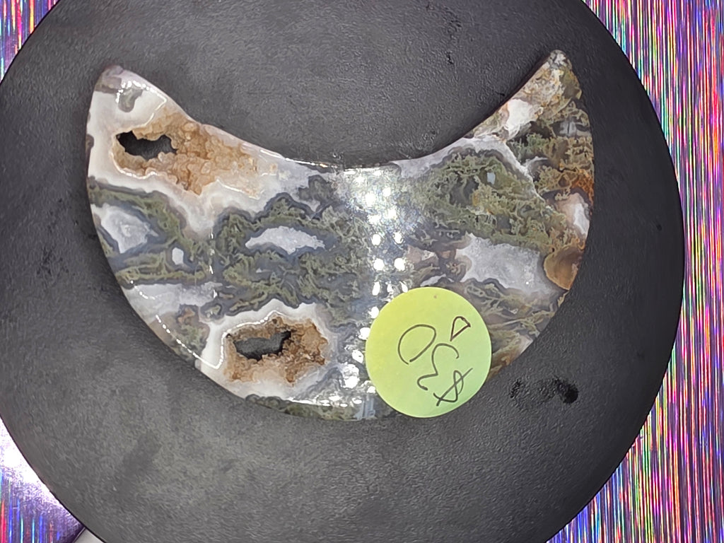 Moss Agate Moon D