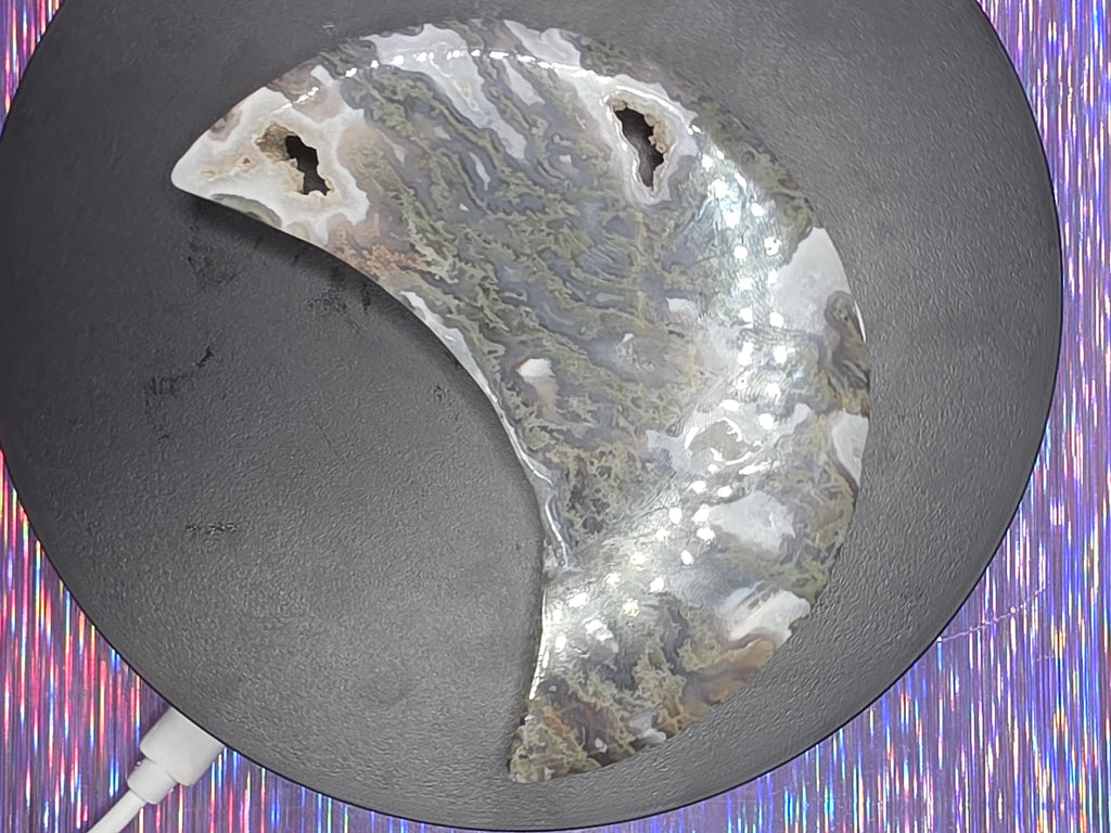 Moss Agate Moon D