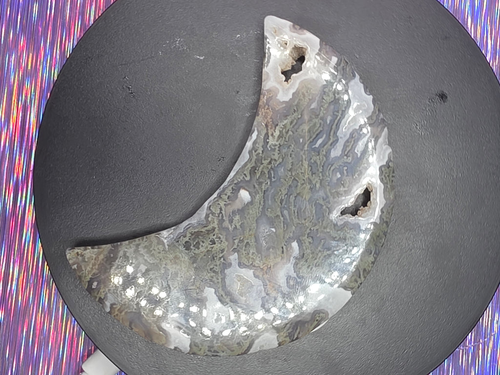 Moss Agate Moon D