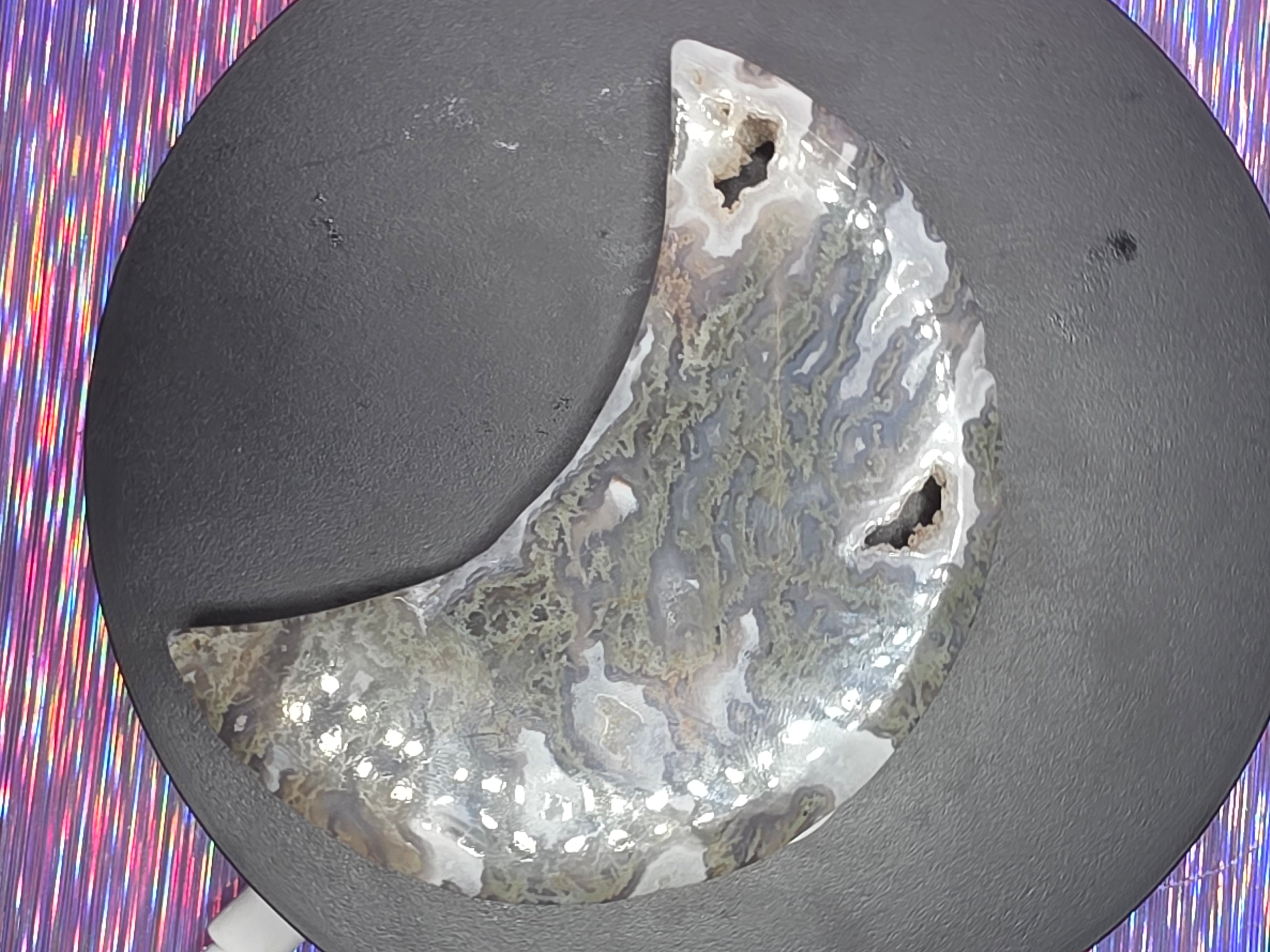 Moss Agate Moon D