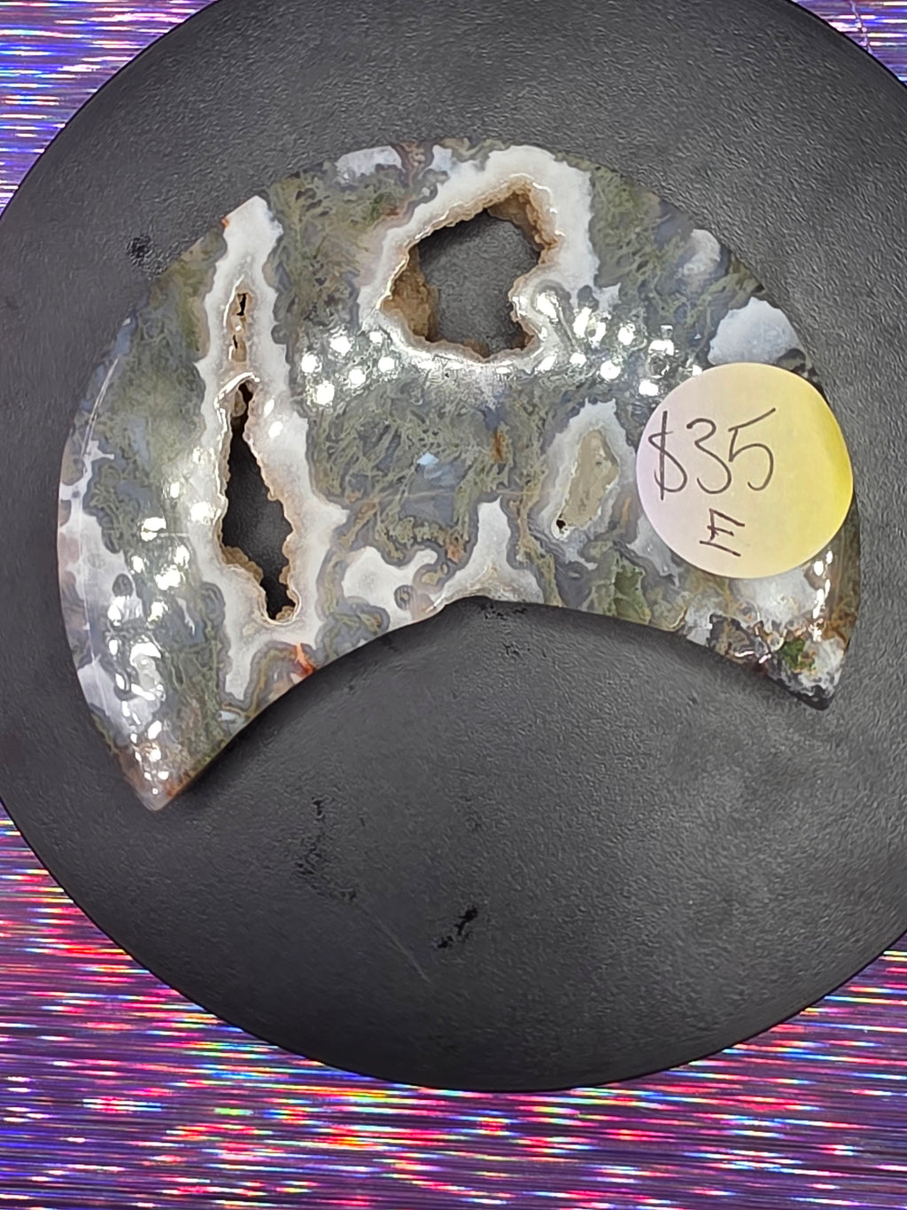 Moss Agate Moon E