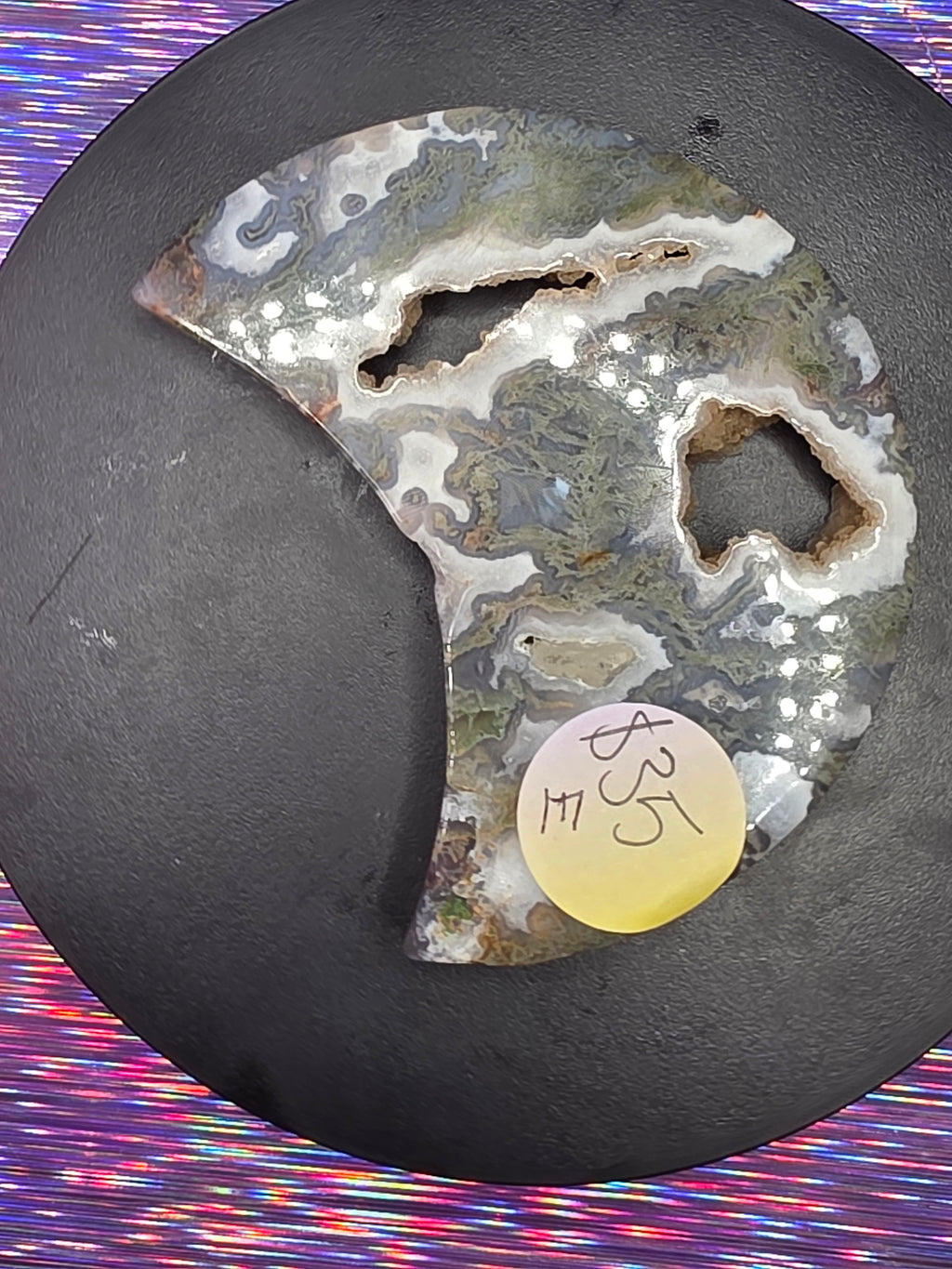 Moss Agate Moon E