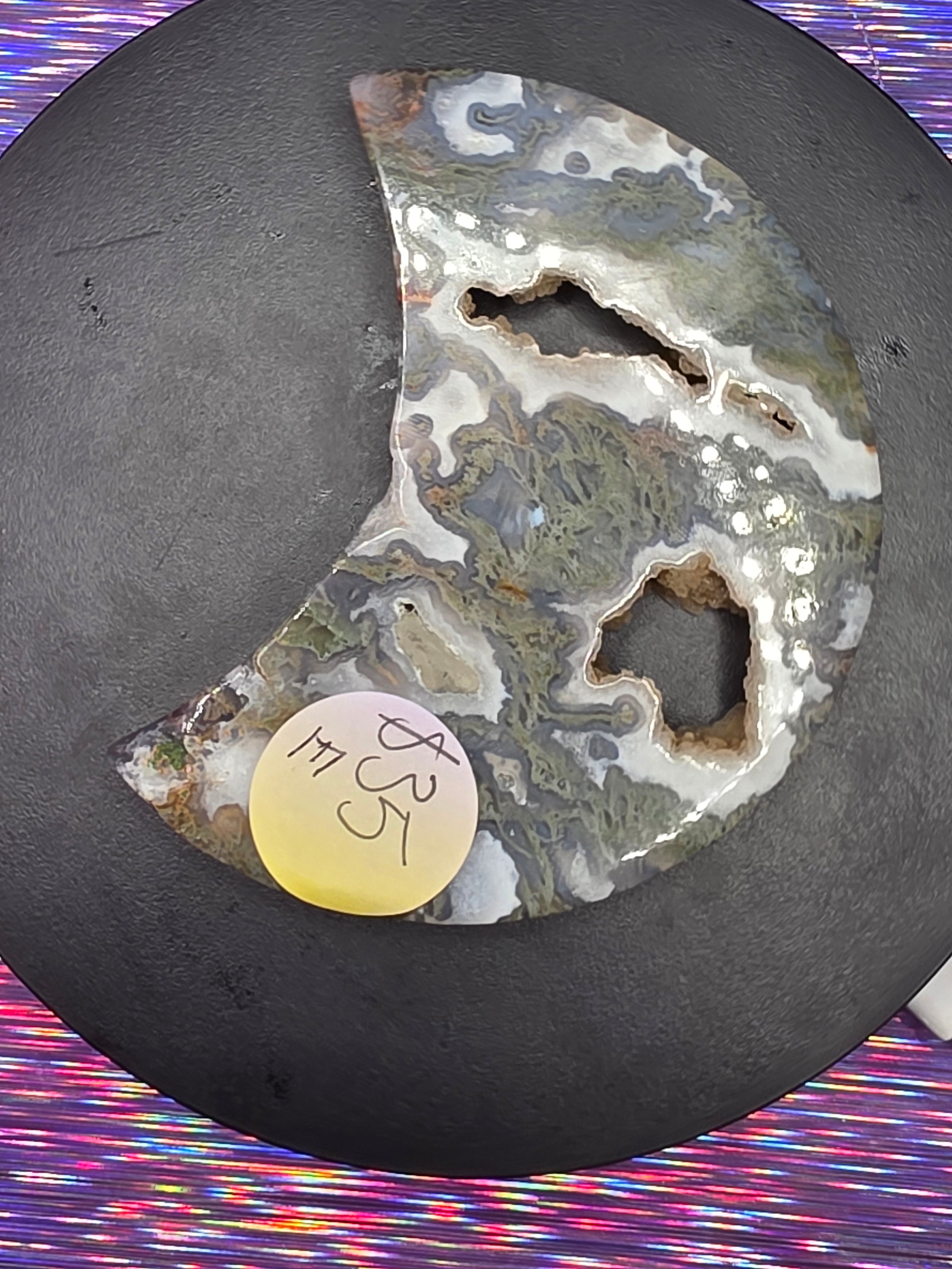 Moss Agate Moon E