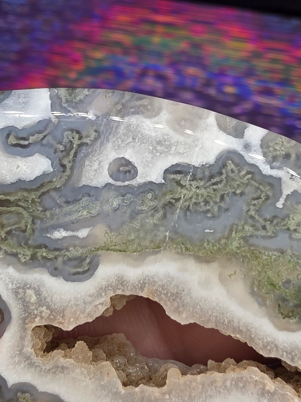 Moss Agate Moon E