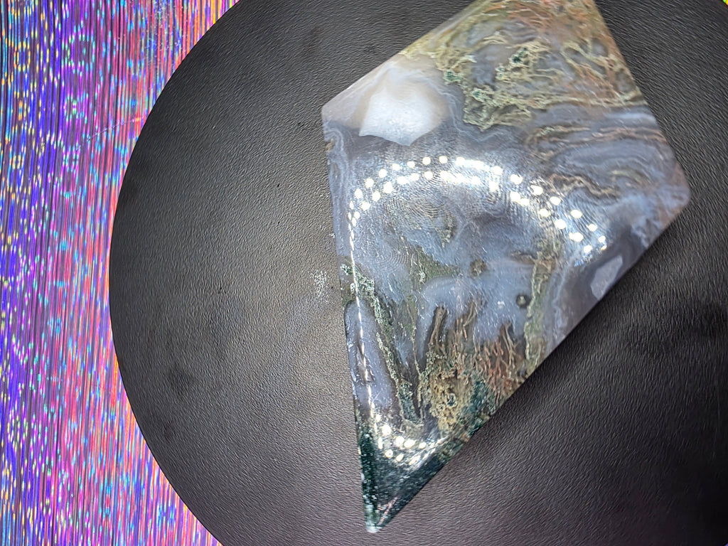 Moss Agate Diamond D