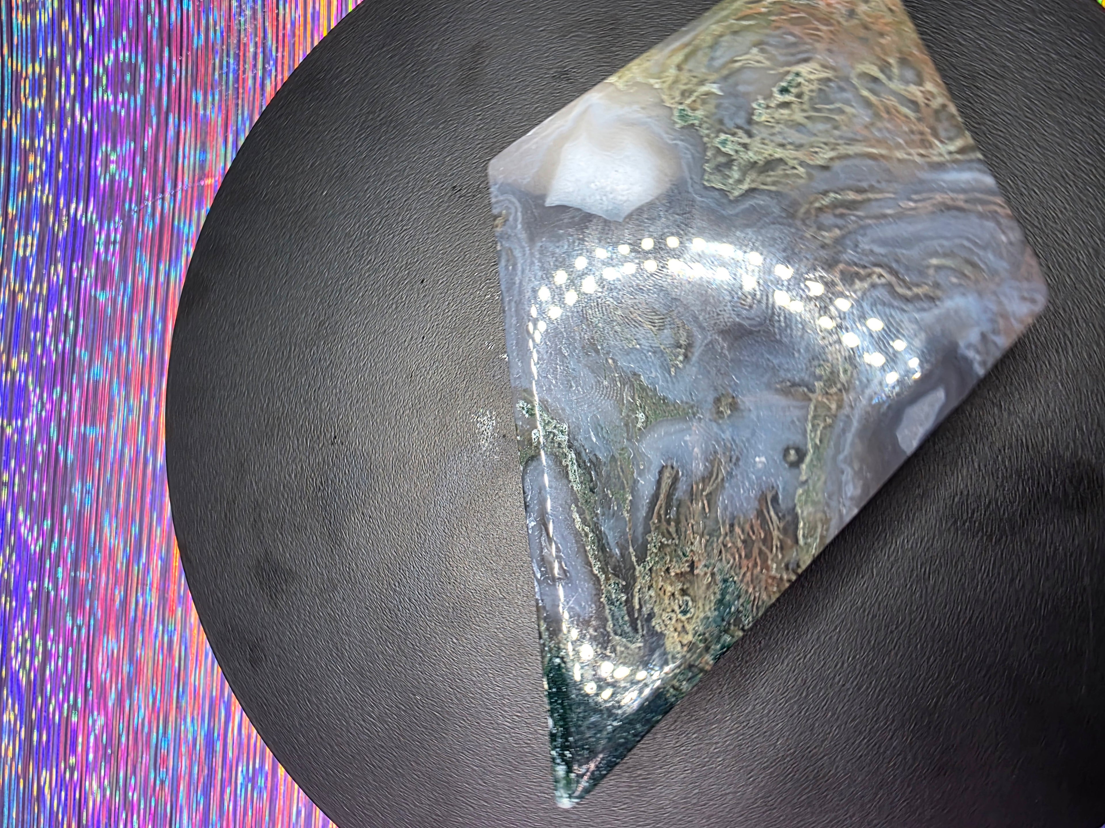 Moss Agate Diamond D
