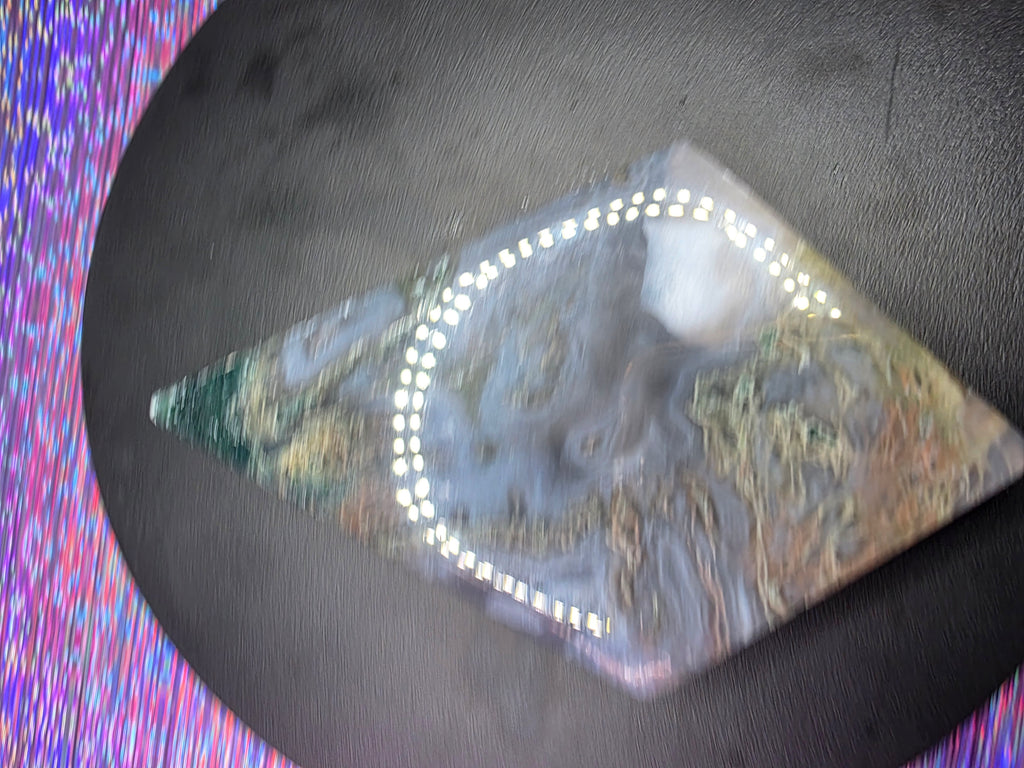 Moss Agate Diamond D