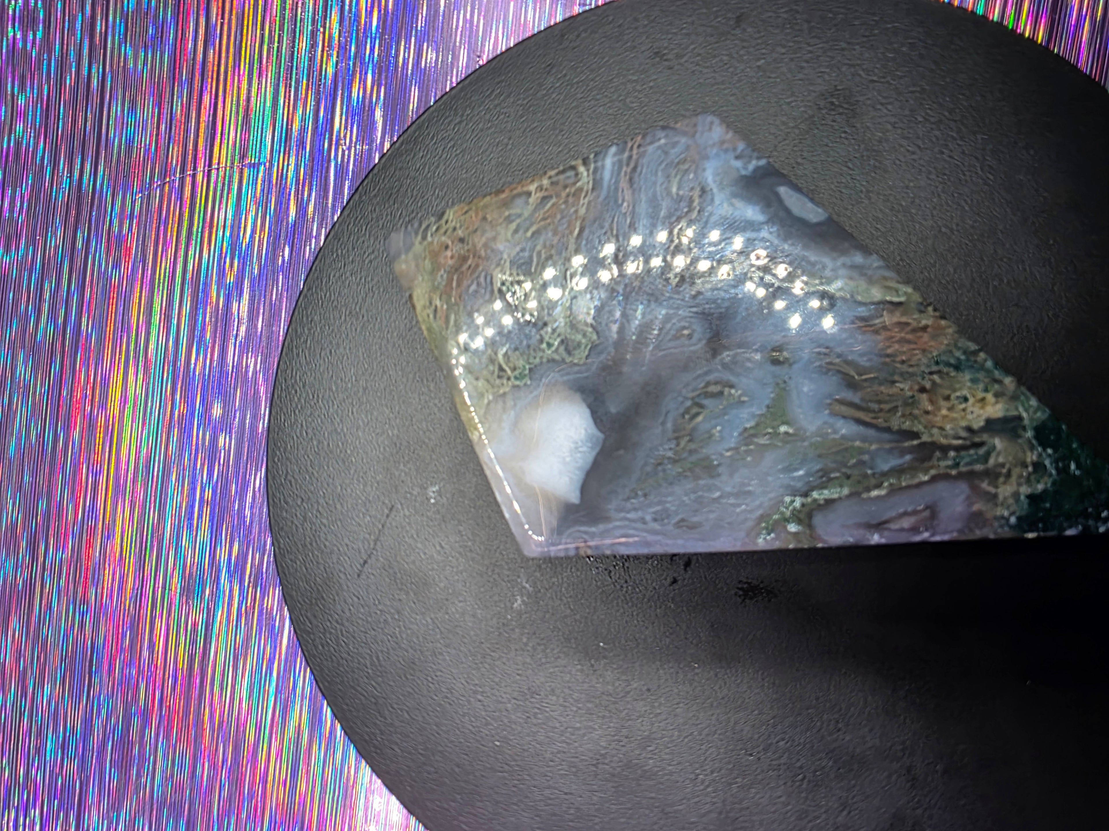Moss Agate Diamond D
