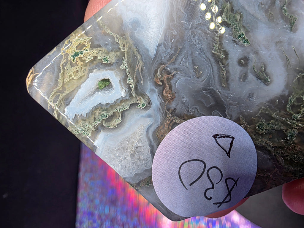 Moss Agate Diamond D