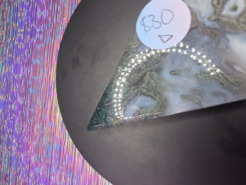 Moss Agate Diamond D