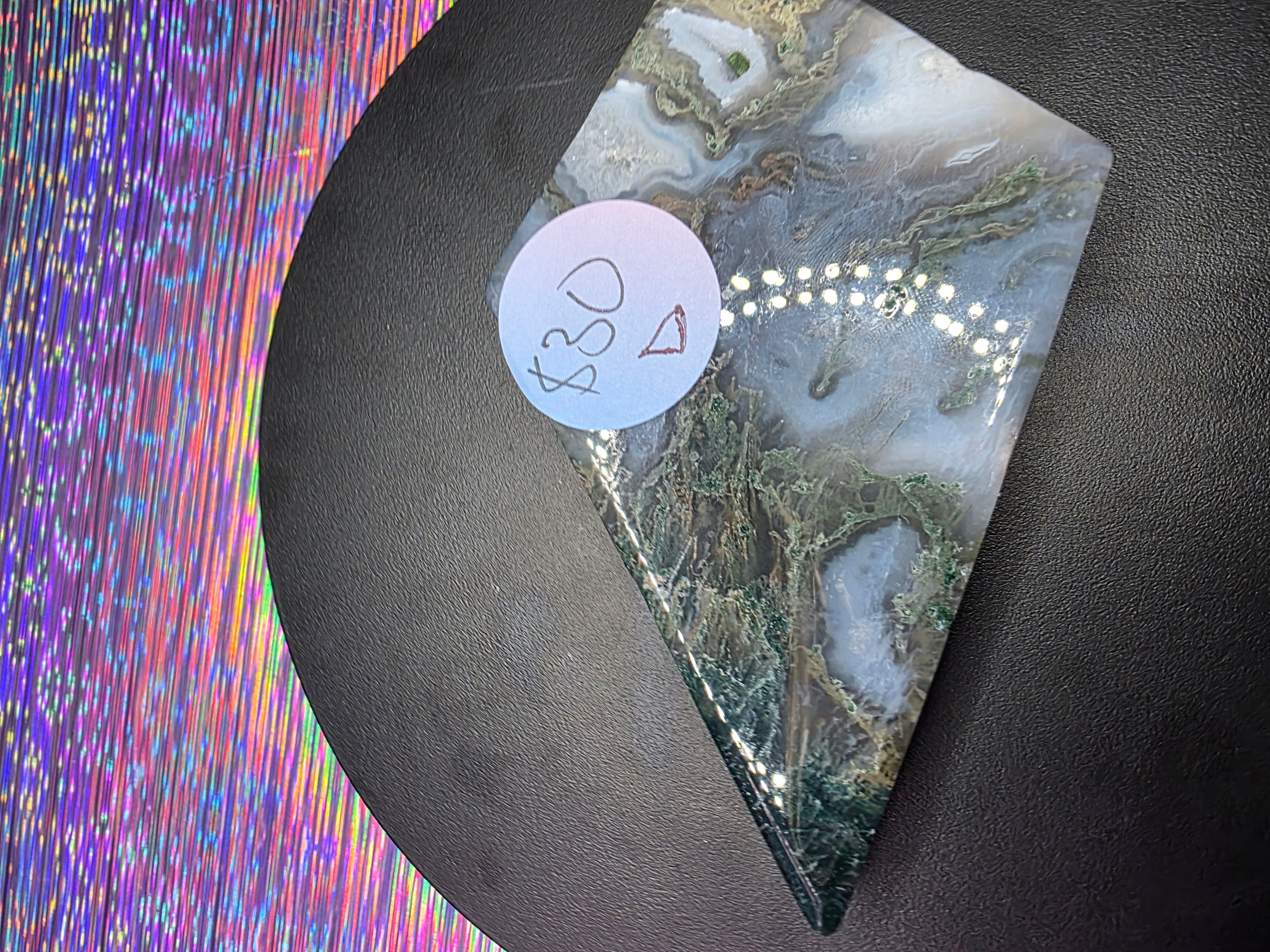 Moss Agate Diamond D