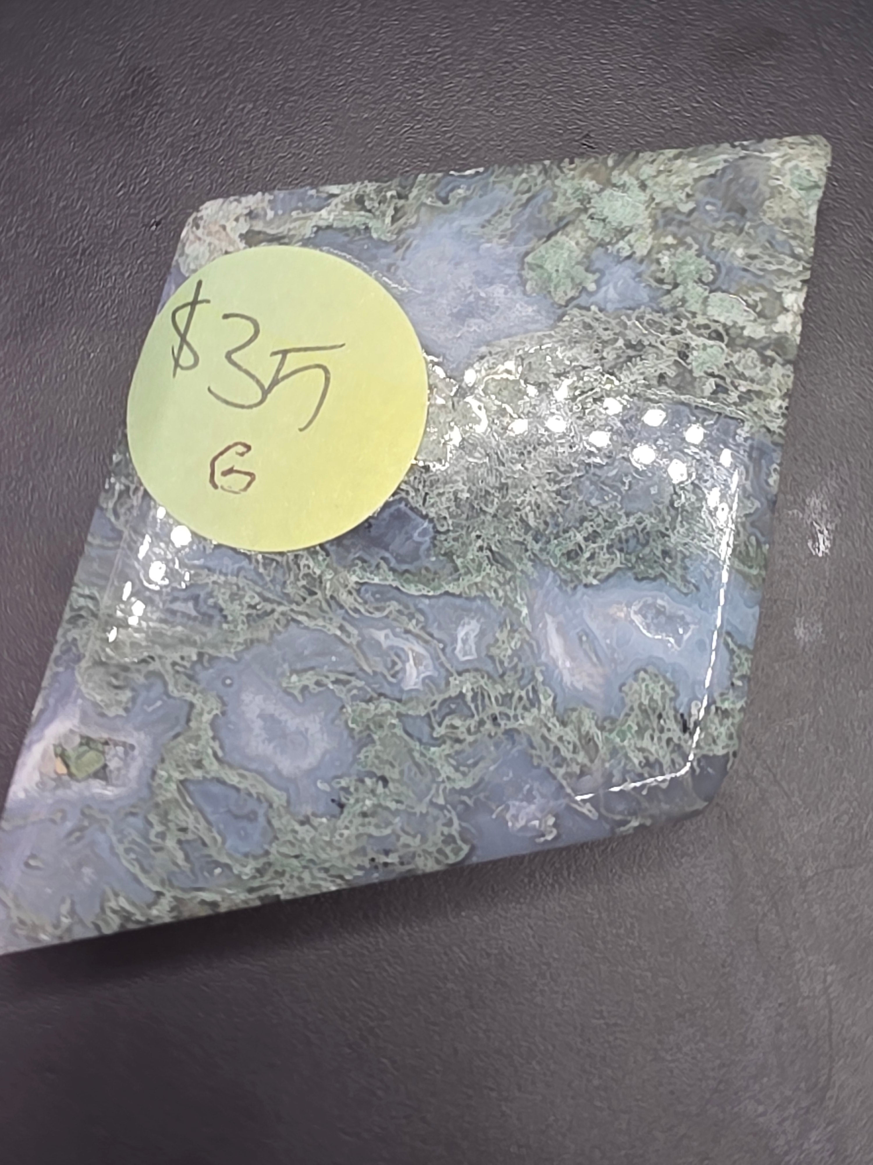 Moss Agate Diamond G