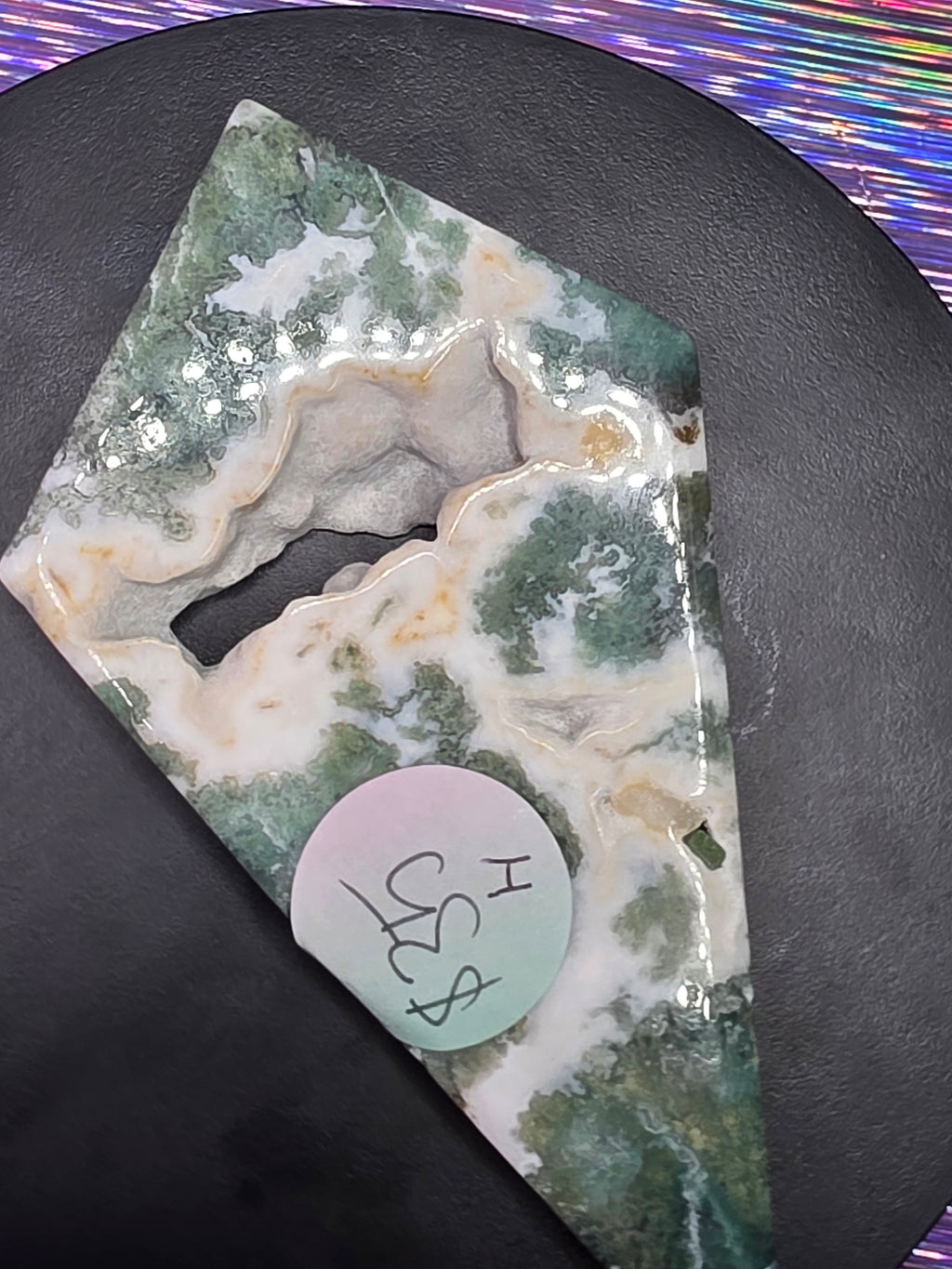 Moss Agate Diamond H