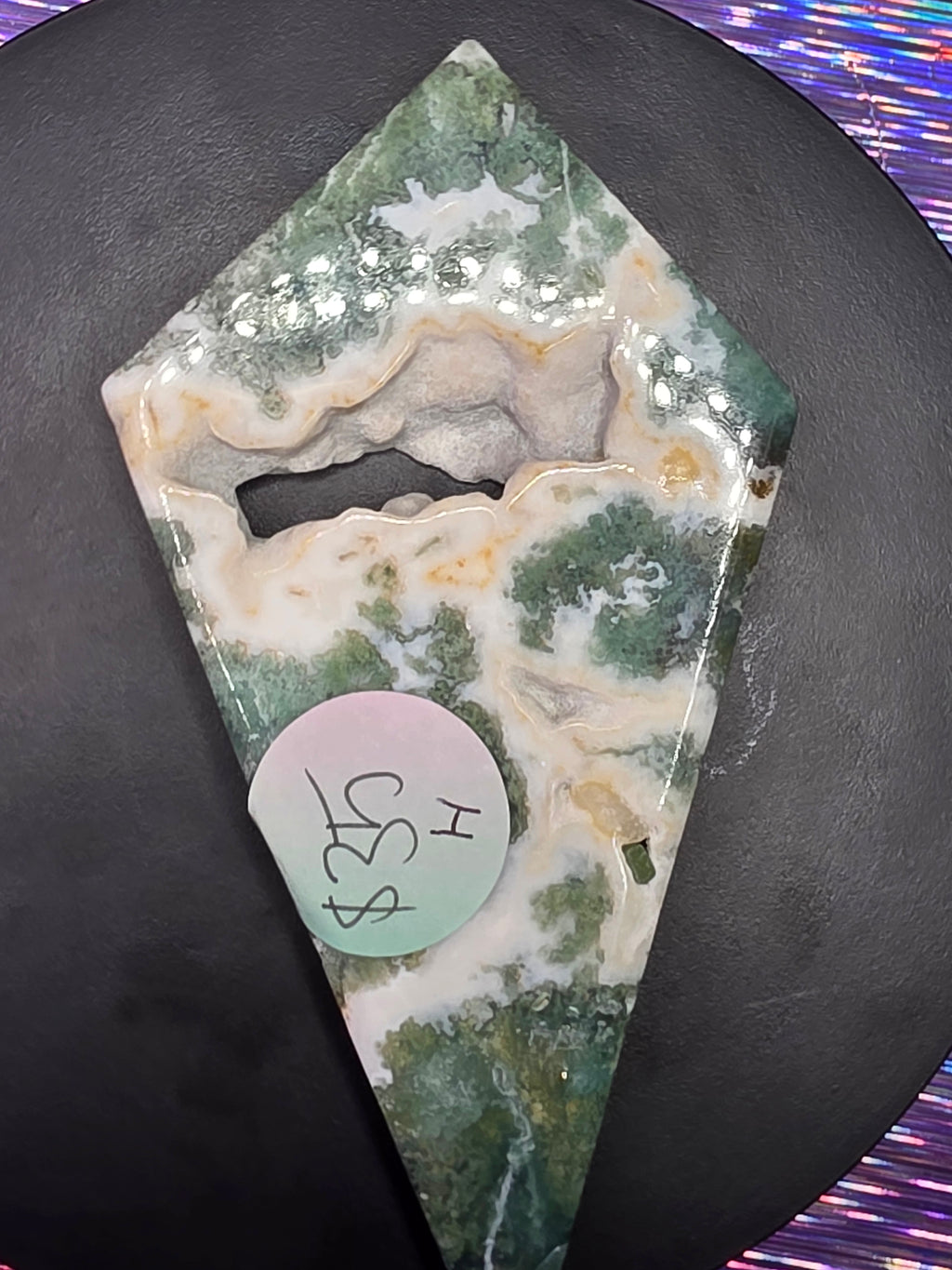 Moss Agate Diamond H