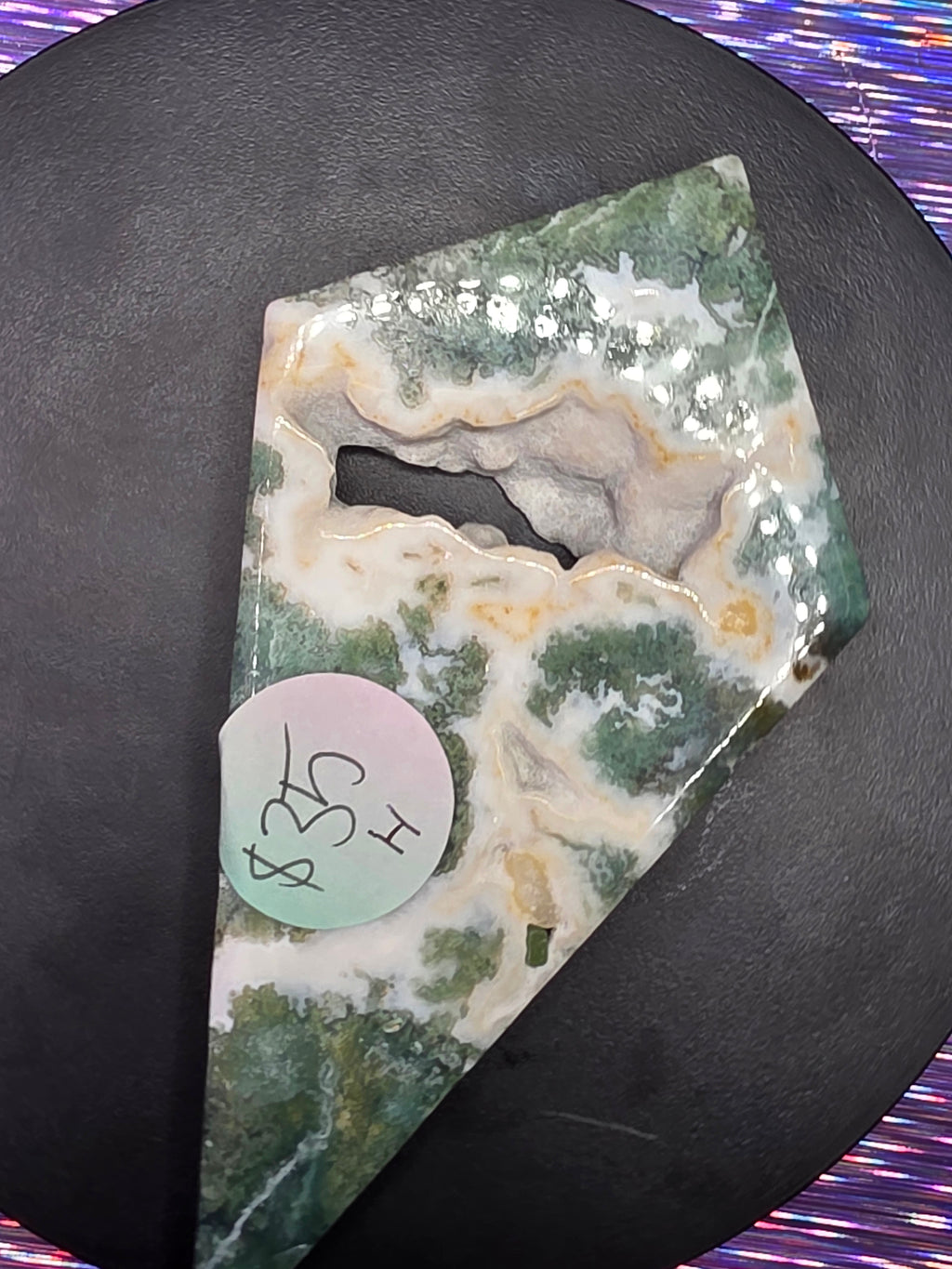 Moss Agate Diamond H